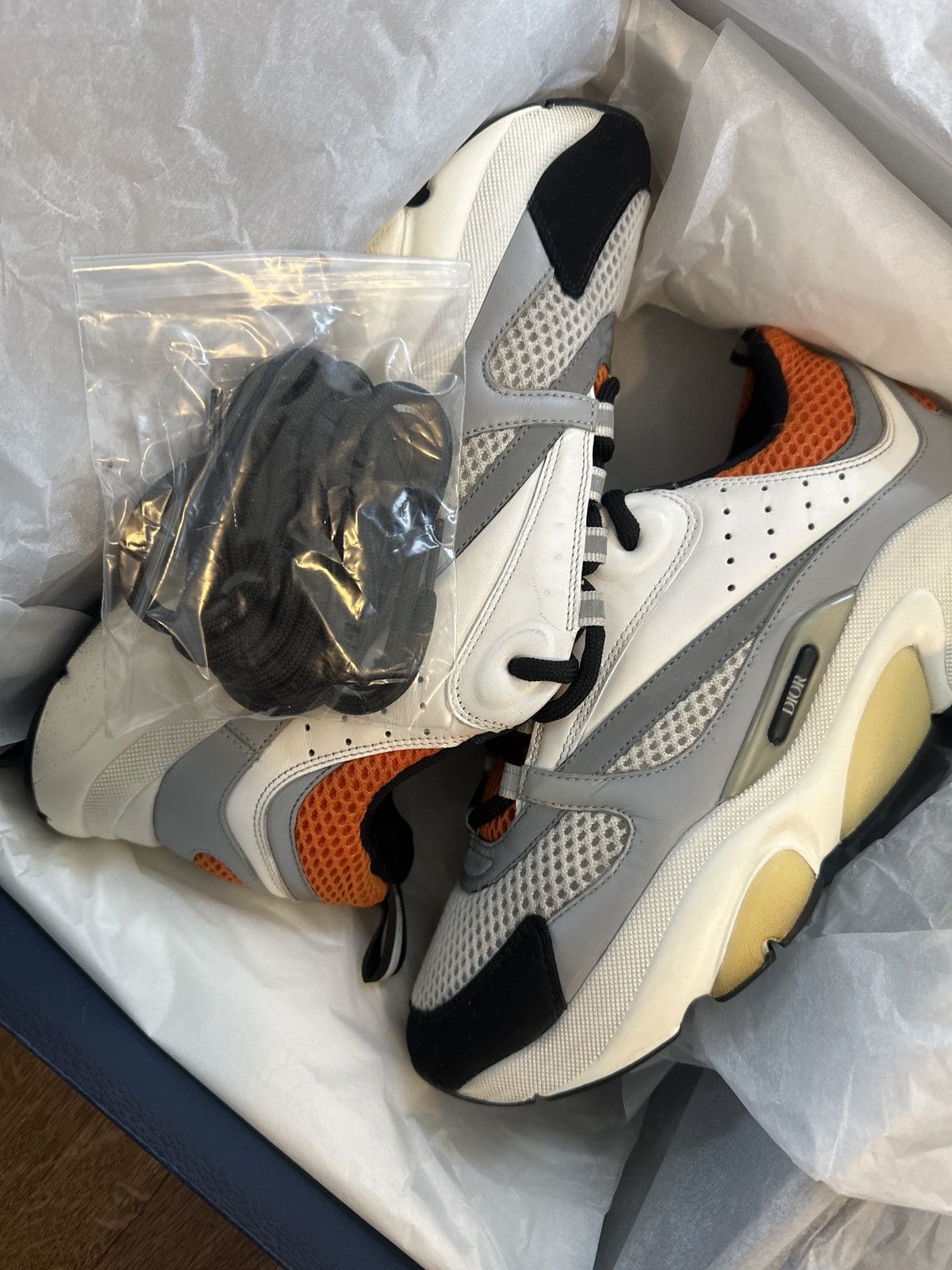 Dior Dior Sneakers B22 Grey/Orange Size US 8.5 / EU 41-42 - 8 Thumbnail