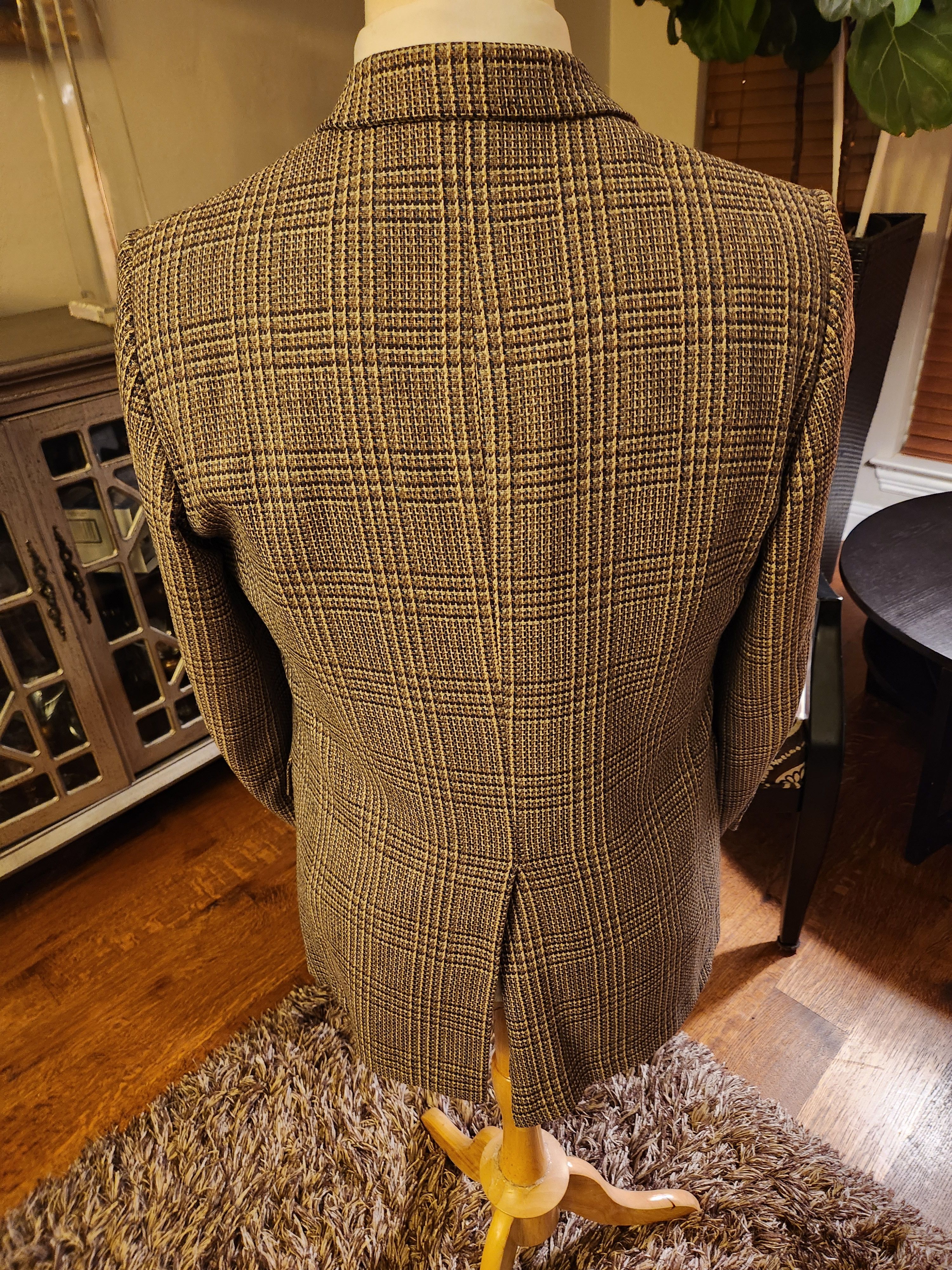 Dior Vintage 70's Glen Plaid Blazer Size 40S - 2 Thumbnail