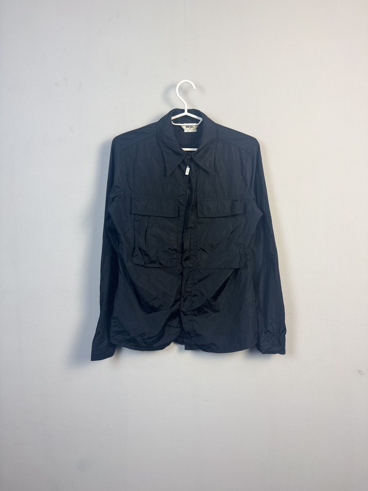 Diesel × Vintage Vintage Y2K Diesel Nylon Crop Jacket Japanese 90s Style Size M / US 6-8 / IT 42-44 - 1 Thumbnail