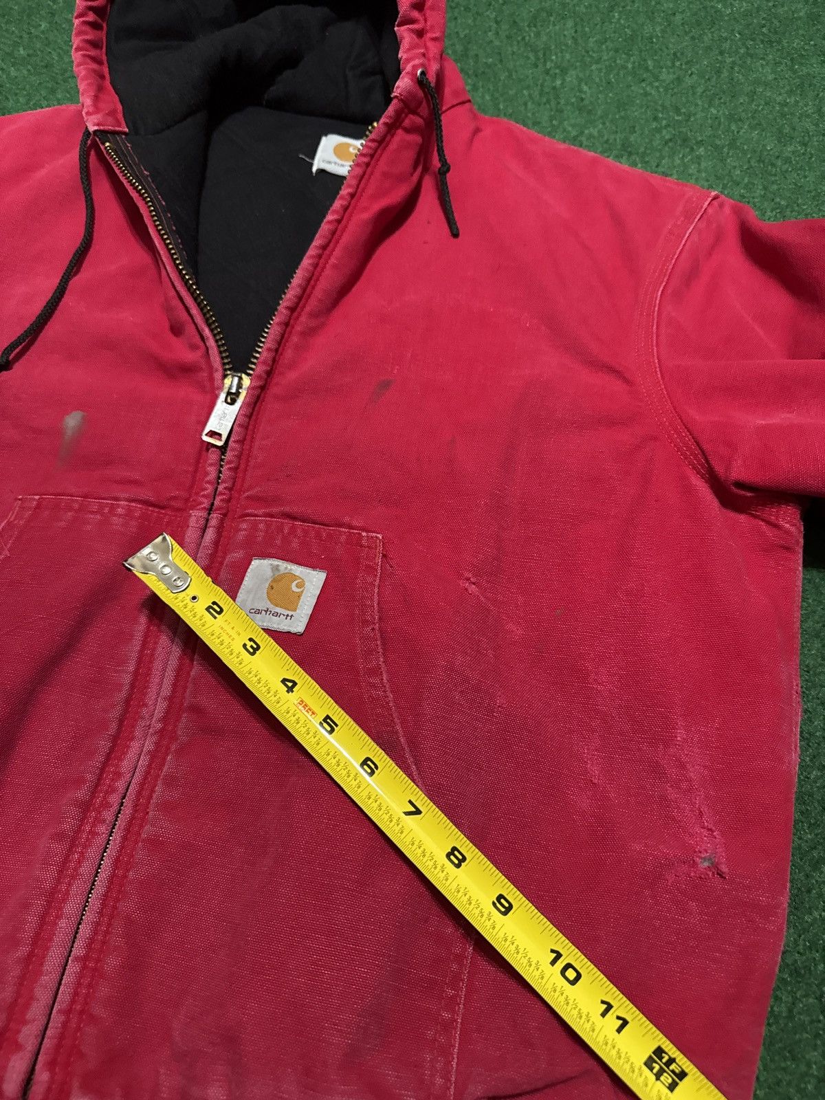 Carhartt Vintage 90s J130 Dark Red Crimson Large Zip Duck Jacket Size US L / EU 52-54 / 3 - 7 Thumbnail