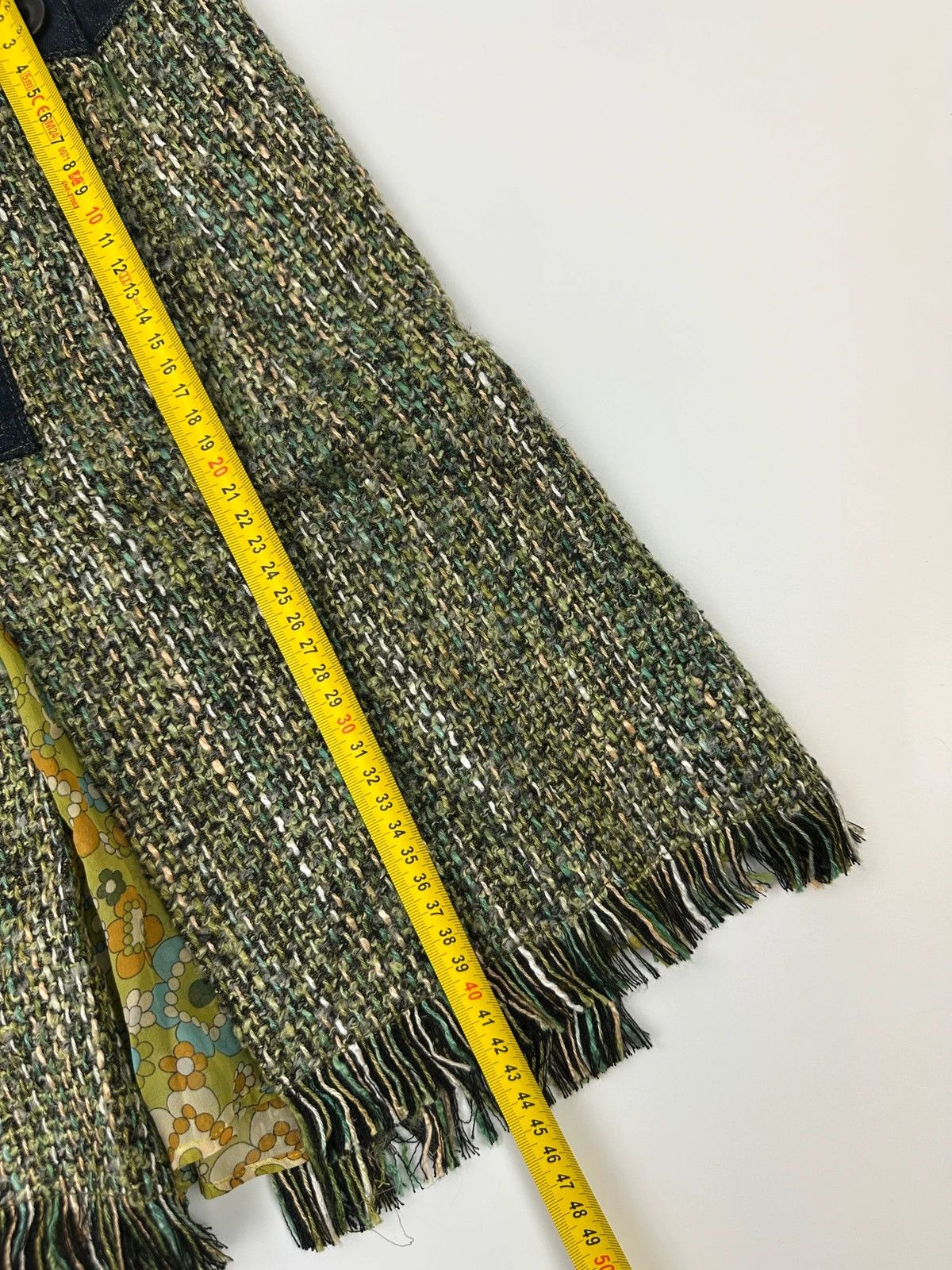 Dolce & Gabbana Dolce & Gabbana 00’s Tweeds & Silk Green Denim Waist Skirt Size 28" / US 6 / IT 42 - 10 Thumbnail