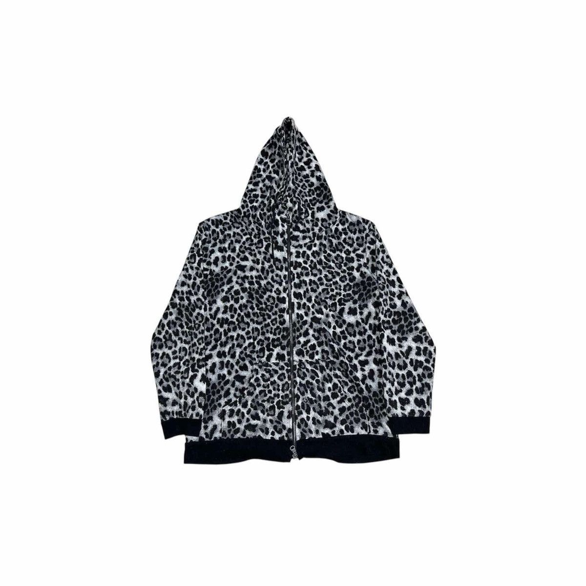 Hysteric Glamour × Japanese Brand × Seditionaries 🔥Sick Y2K Semantic Design Zip Hoodie Black Leopard Goth Punk Size US L / EU 52-54 / 3 - 4 Thumbnail
