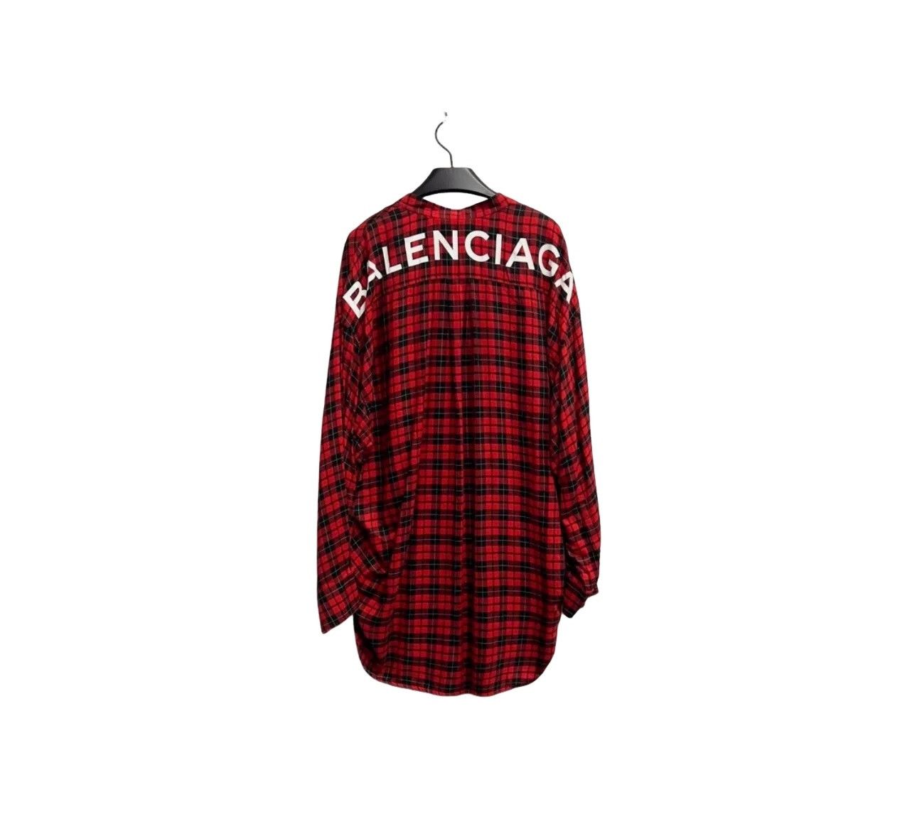 Balenciaga Balenciaga Red Plaid Logo Shirt Size 34 Size XS / US 0-2 / IT 36-38 - 1 Thumbnail