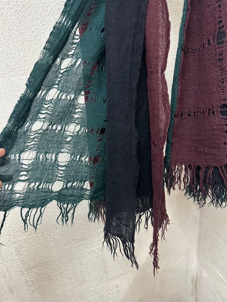 Y's Y's Triple Destruction Color-Block Scarf Size ONE SIZE - 4 Thumbnail