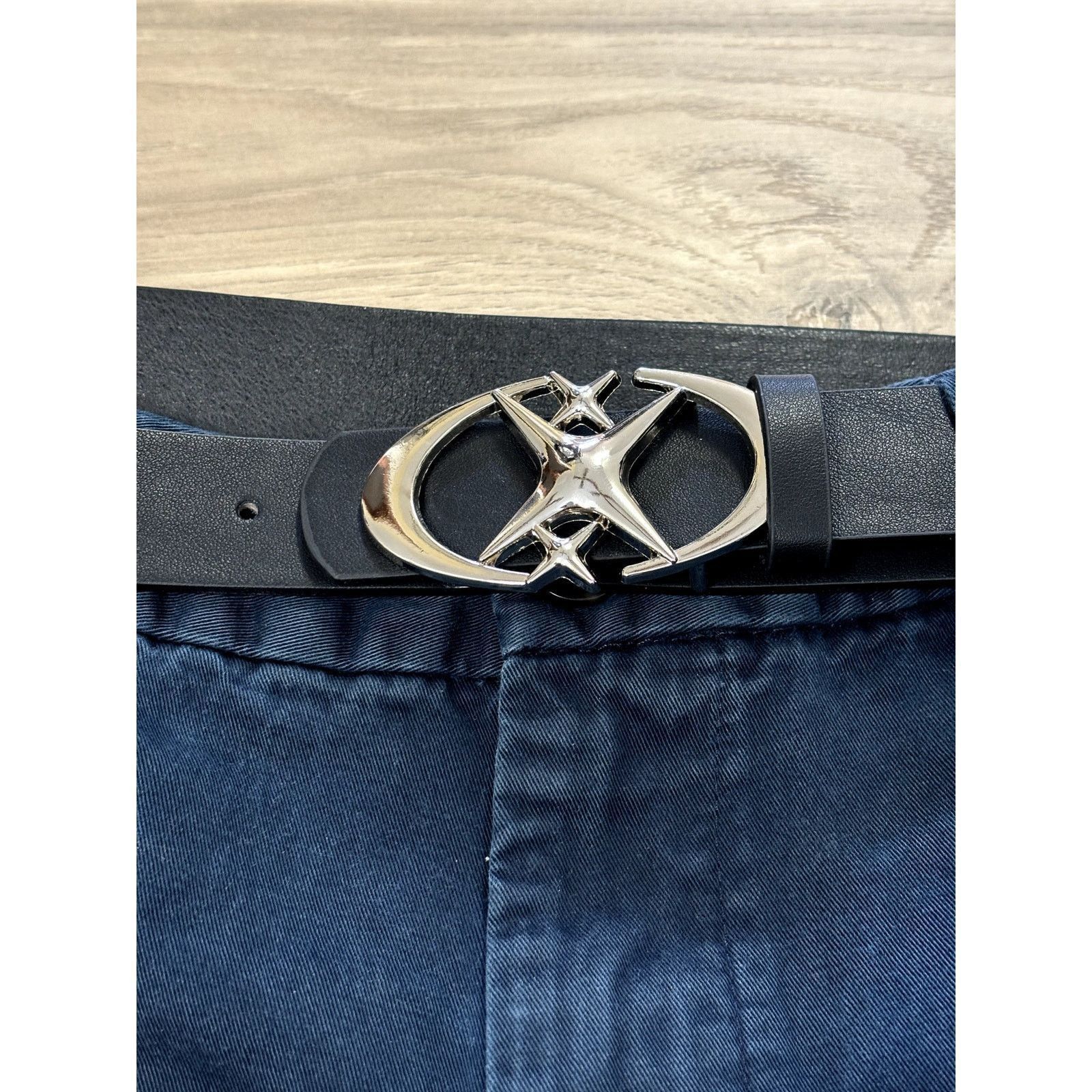 Japanese Brand Black Triple Star Belt Size 30 - 2 Thumbnail