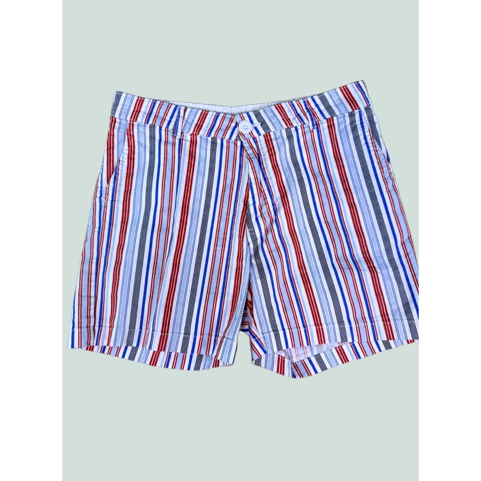 Vintage Caribbean Joe Women's Bermuda Shorts Size 6 Striped Cotton Spandex Casual Size 28" / US 6 / IT 42 - 1 Thumbnail