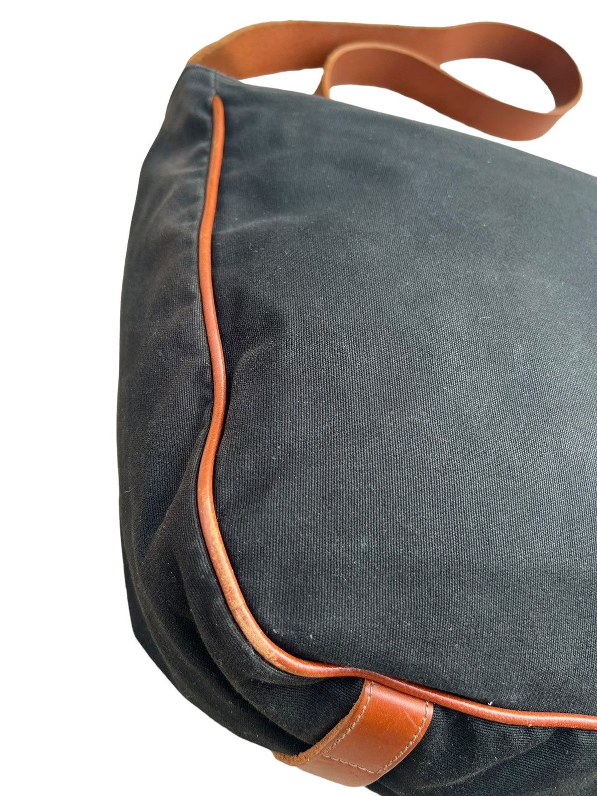 Il Bisonte × Leather Vintage il Bisonte Black Cotton Leather Messenger Bag Size ONE SIZE - 8 Thumbnail