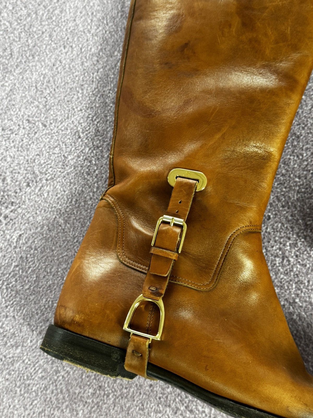 Ralph Lauren Vintage Ralph Lauren Luxury Leather Distressed 90s Boots Size US 10 / IT 40 - 6 Thumbnail