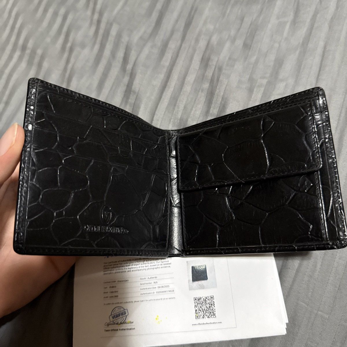 Valentino Valentino Black Gator Print Size ONE SIZE - 9 Thumbnail