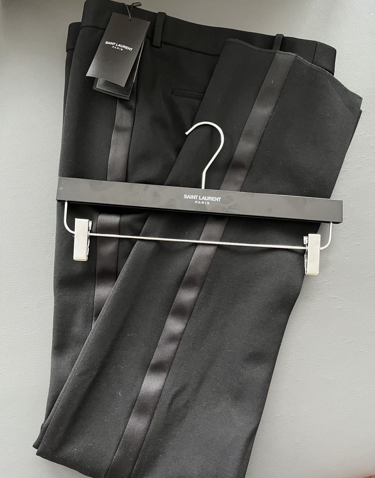 Saint Laurent Paris Brand New Classic Saint Laurent Tuxedo Pants $1,890 Value Size 52R - 1 Thumbnail
