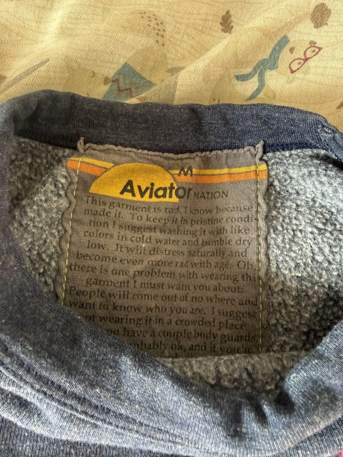 Aviator Nation Aviator Nation Bolt Cropped Classic Crewneck in Heather Navy Size M / US 6-8 / IT 42-44 - 3 Thumbnail