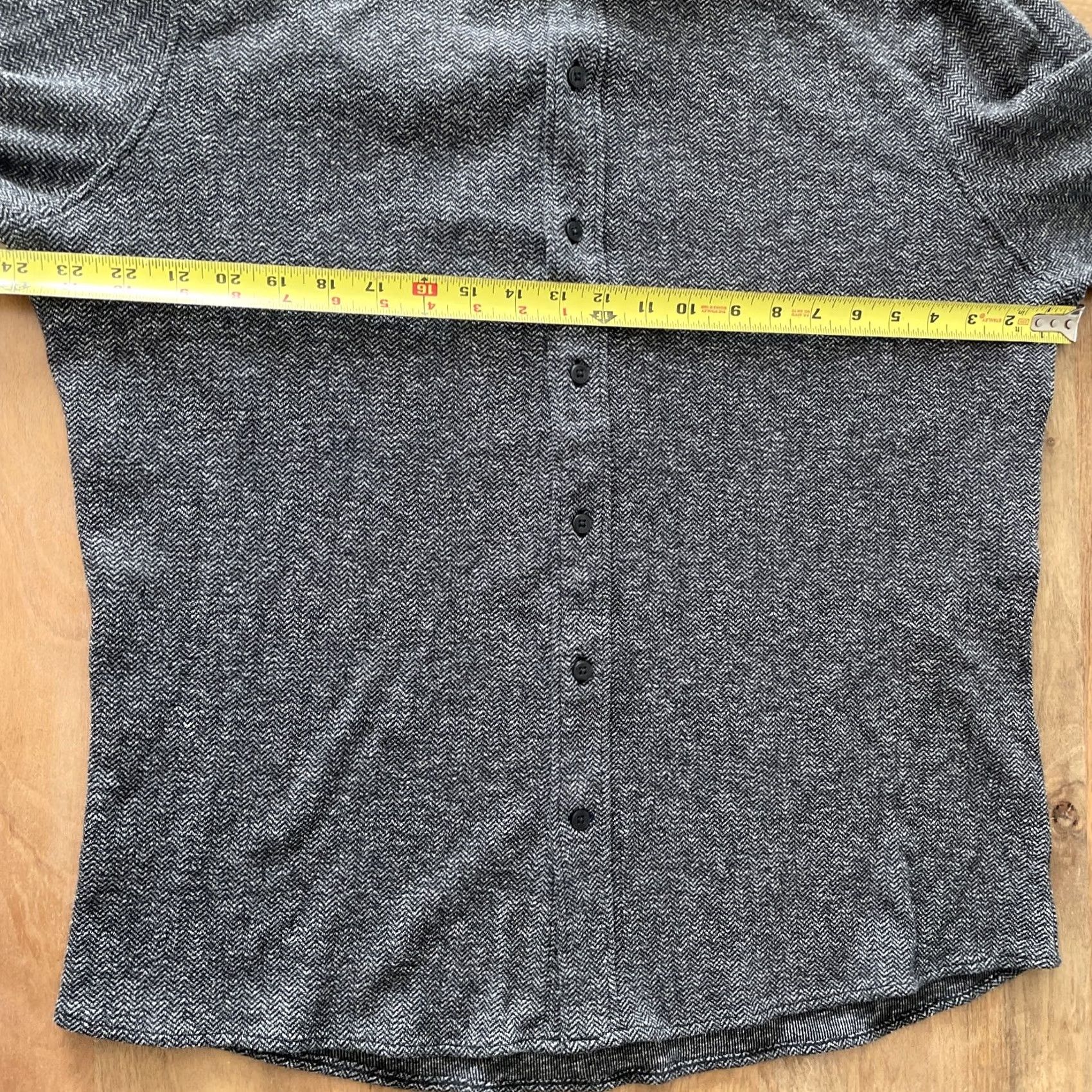 Bonobos Bonobos Button-Up Shirt Mens XL Slim Black Knit Herringbone Long Sleeve Size US XL / EU 56 / 4 - 4 Thumbnail