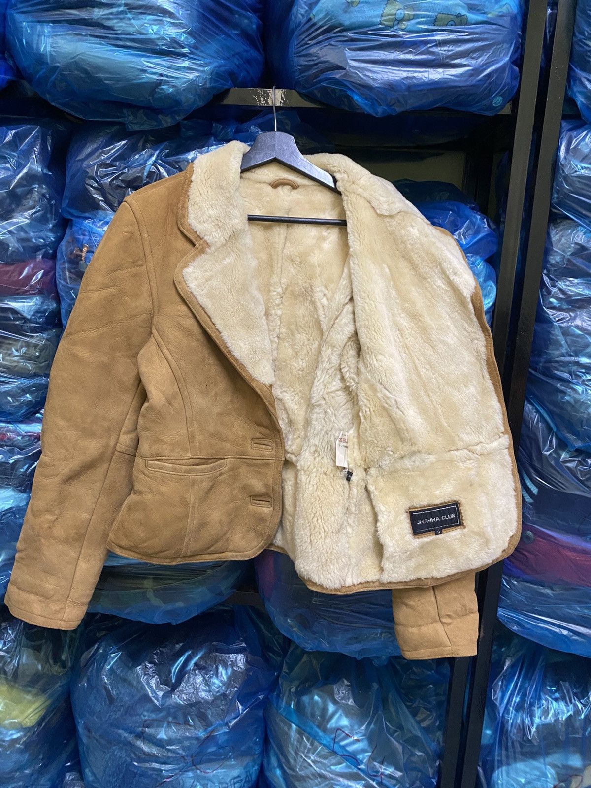 Genuine Leather VINTAGE 80S JHA JHA CLUB LEATHER SHEARLING SHERPA JACKET Size M / US 6-8 / IT 42-44 - 4 Thumbnail