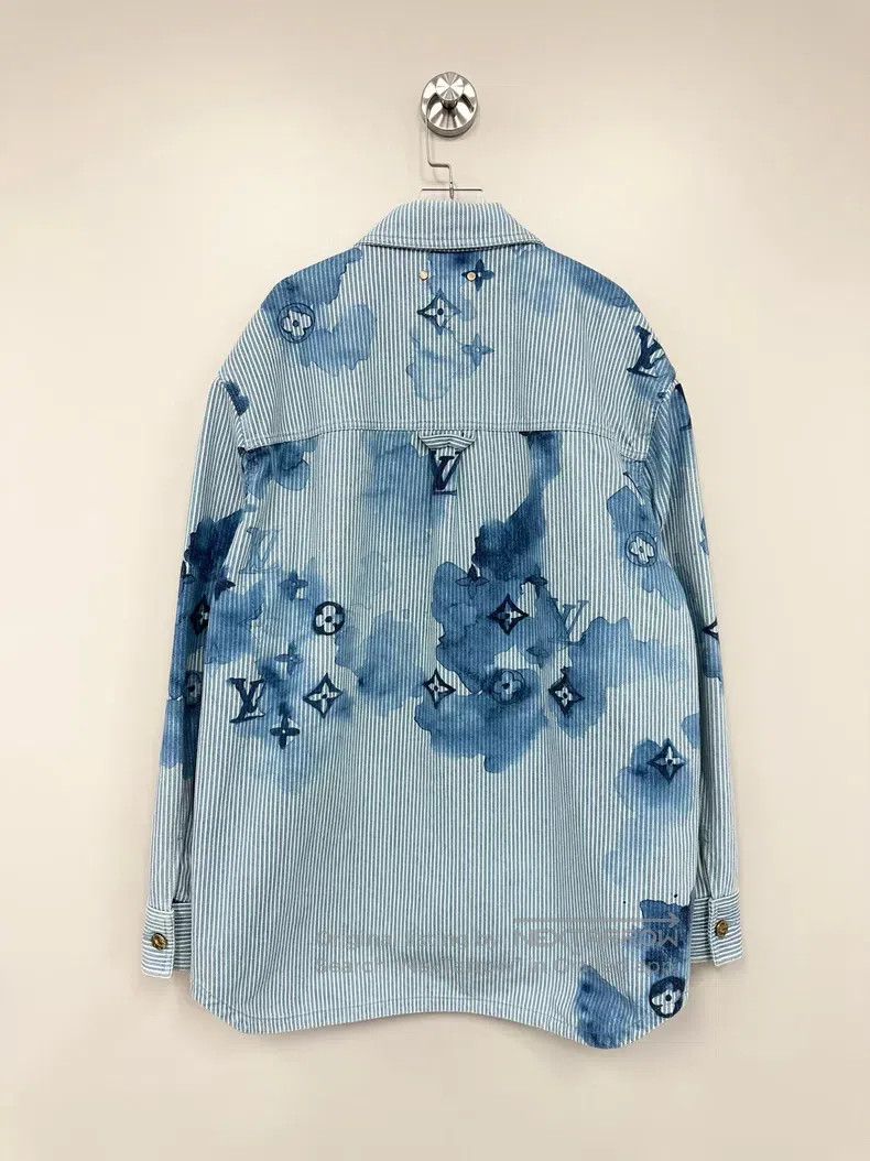 Louis Vuitton Louis Vuitton Blue ink stripe printed long sleeve jacket Size US M / EU 48-50 / 2 - 2 Thumbnail
