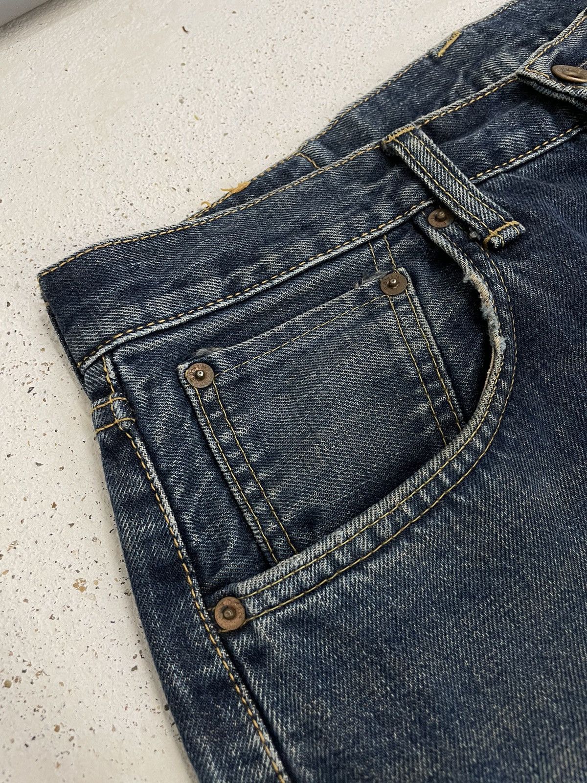 Edwin Edwin 505 Vintage Selvedge Indigo Loose Denim Pants Size US 30 / EU 46 - 9 Thumbnail