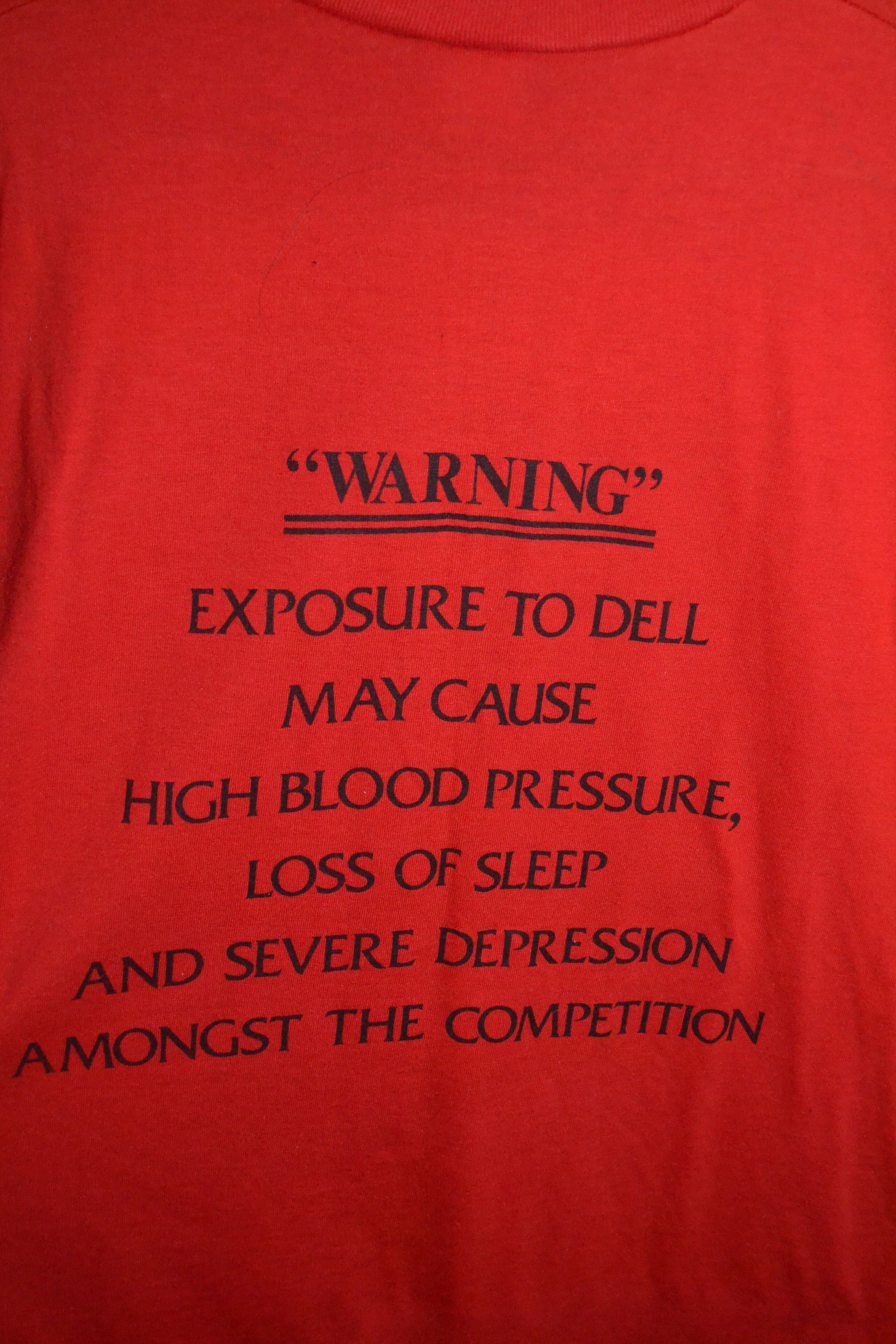 Band Tees × Vintage Vintage 1990s Dell Computers Software T-shirt Warning Size US L / EU 52-54 / 3 - 2 Thumbnail