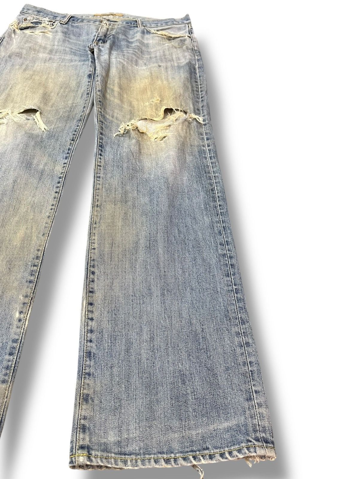Jun Takahashi × Uniqlo Vintage Uniqlo S-003 Mudwash Faded Distressed Denim Size US 36 / EU 52 - 4 Thumbnail