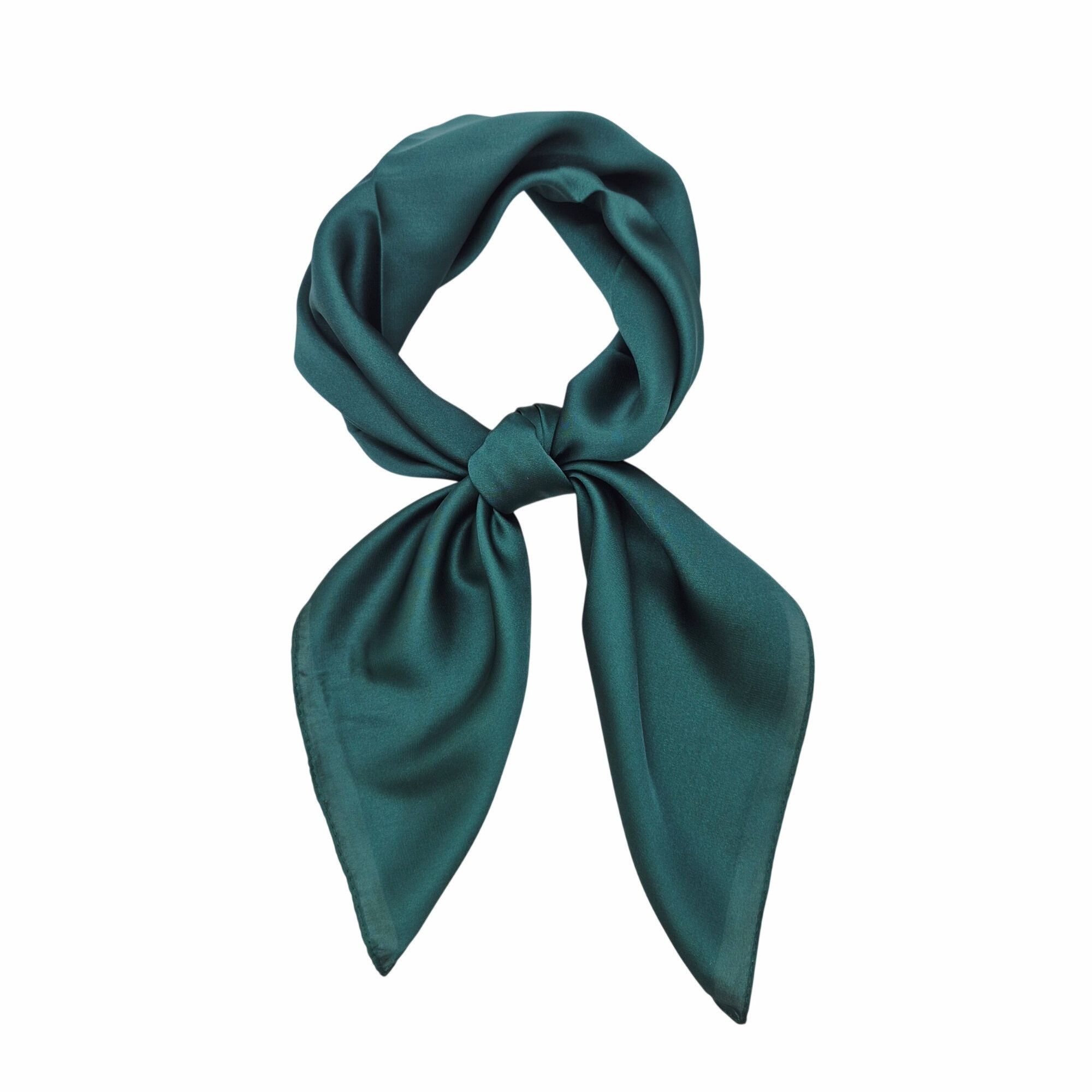 Other Elegant Bandana CLASSIC Green Hijab Square Scarf Solid print Size ONE SIZE - 2 Thumbnail