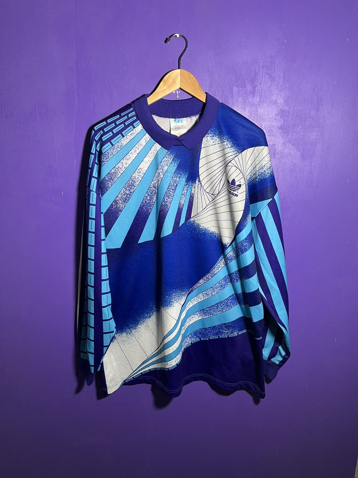 Adidas × Vintage Vintage 90s Adidas spiral goalie jersey Size US XL / EU 56 / 4 - 1 Thumbnail