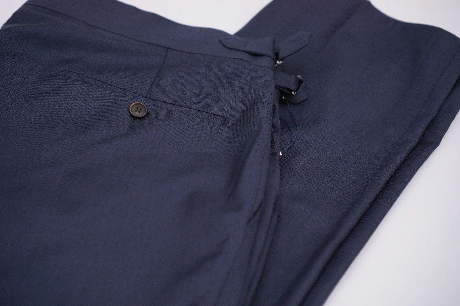 Suitsupply Men Suitsupply Pants Trousers Navy Blue Brescia Wool UK/US46 Size 46R - 7 Thumbnail