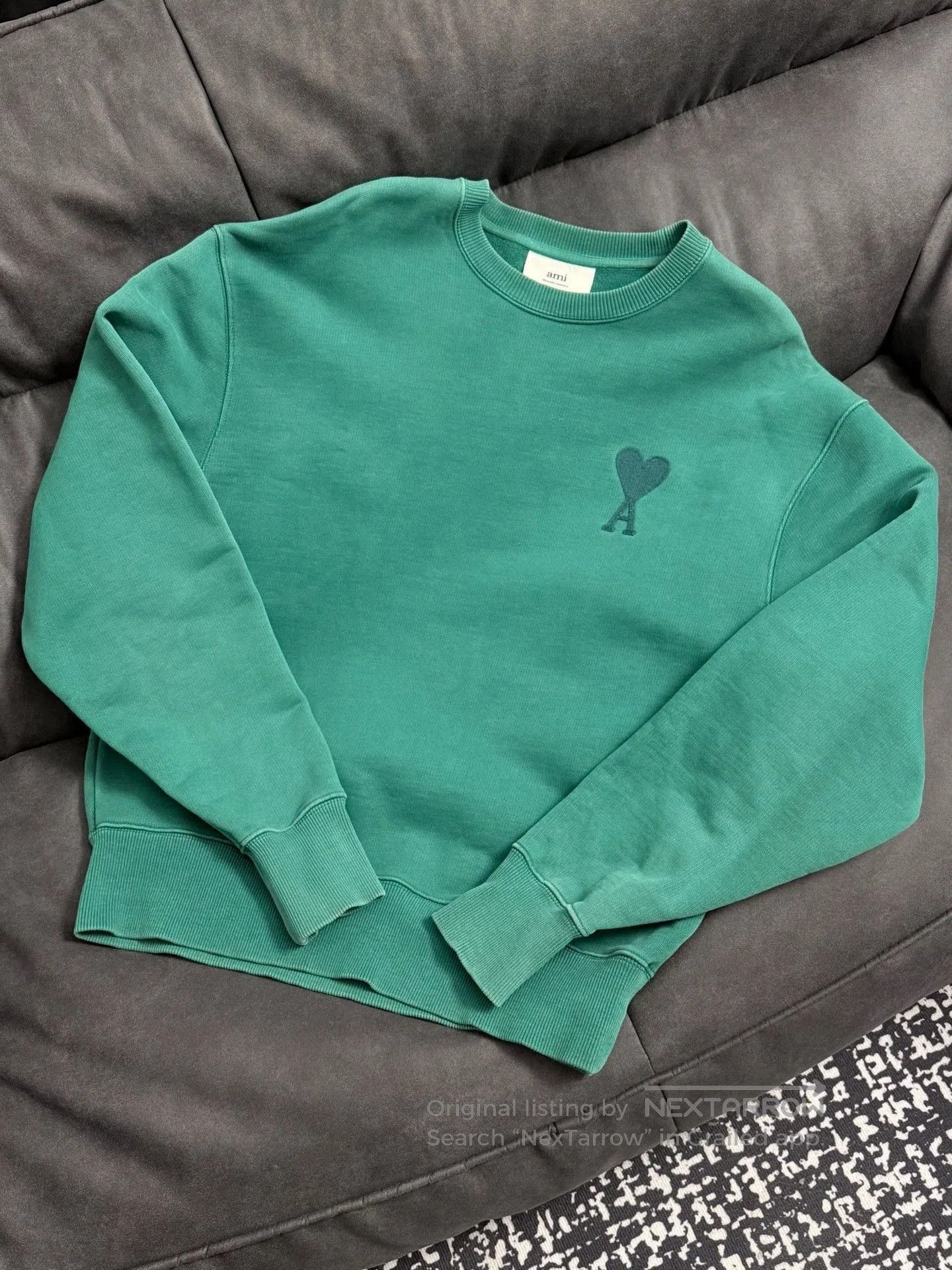 AMI Ami Mint Green Oversized Sweatshirt. Size M / US 6-8 / IT 42-44 - 2 Thumbnail