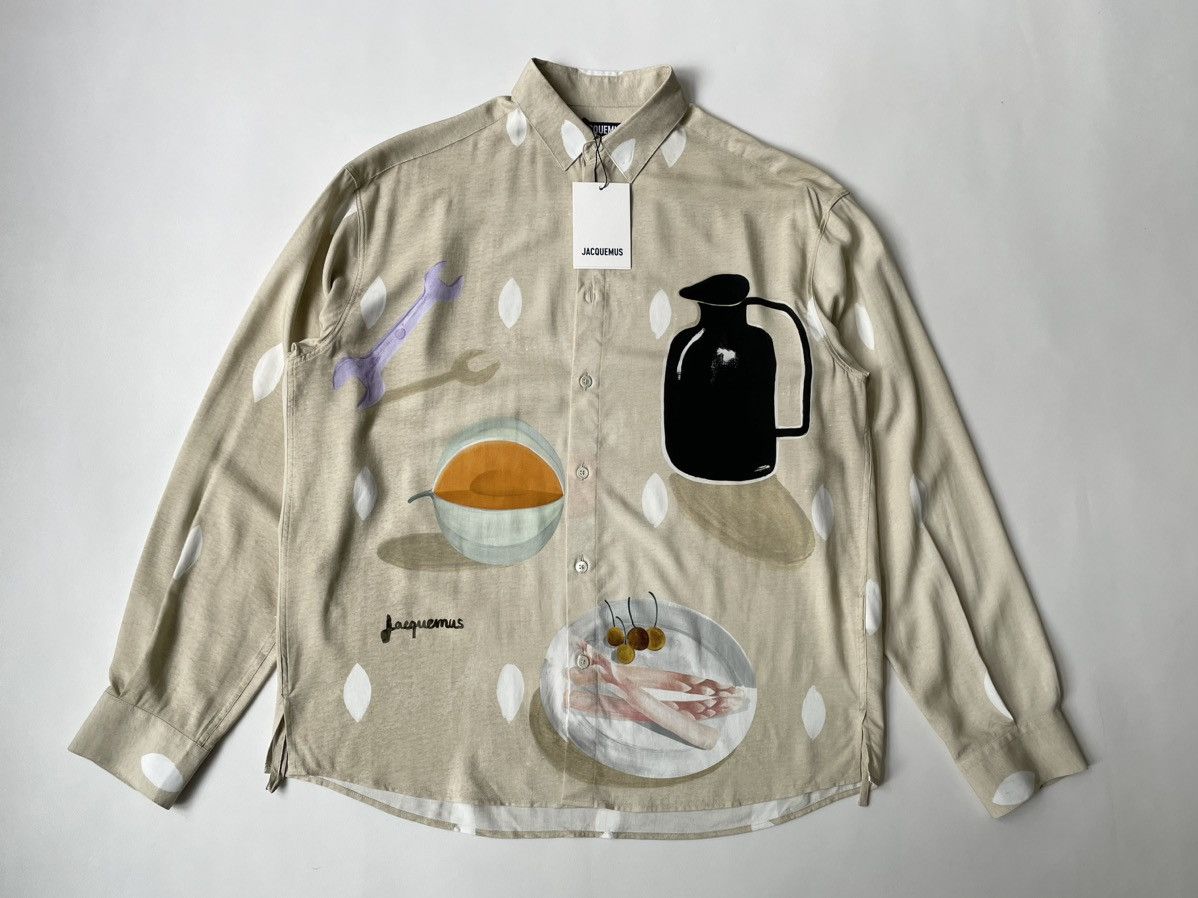 Image of Jacquemus ‘Still Life’ Print Boxy Fit Henri Shirt, Men's (Size Small)