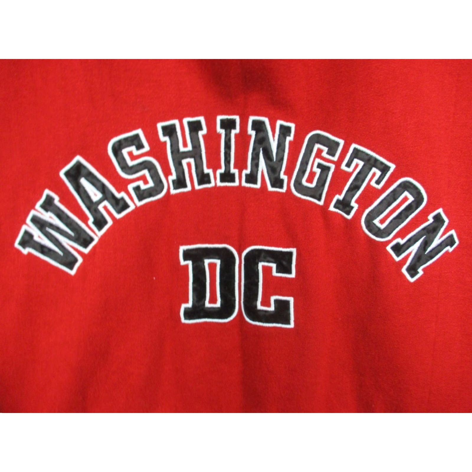 Vintage Washington DC Hoodie Adult Large Red Hooded Fleece USA Sweater Sweatshirt Embroidered DC Men Regular Pockets Crew Neck Pullover Size US L / EU 52-54 / 3 - 2 Thumbnail