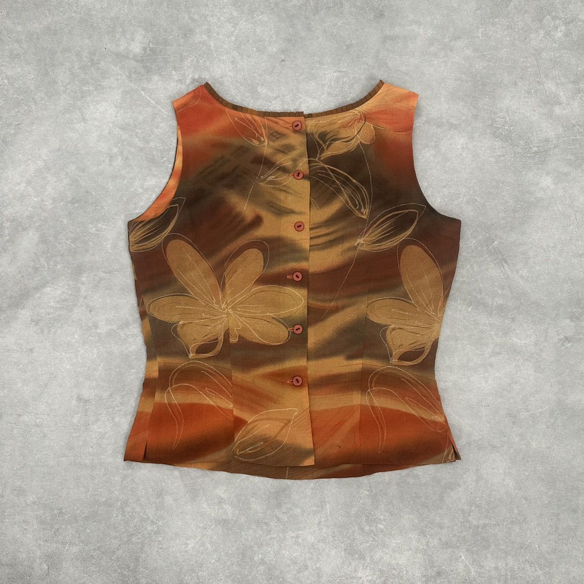 Vintage Vintage floral avant garde tanktop Size S / US 4 / IT 40 - 2 Thumbnail
