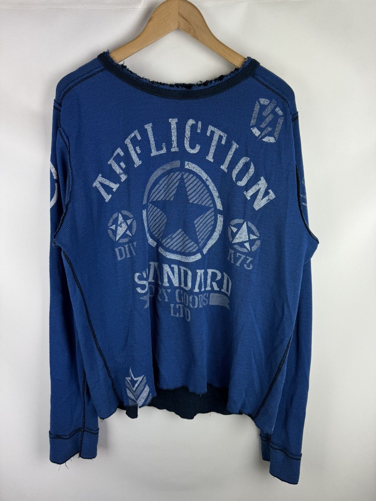 Affliction Affliction Y2K Overprinted Reversible Sweater L/S Pullover Size US XL / EU 56 / 4 - 20 Thumbnail