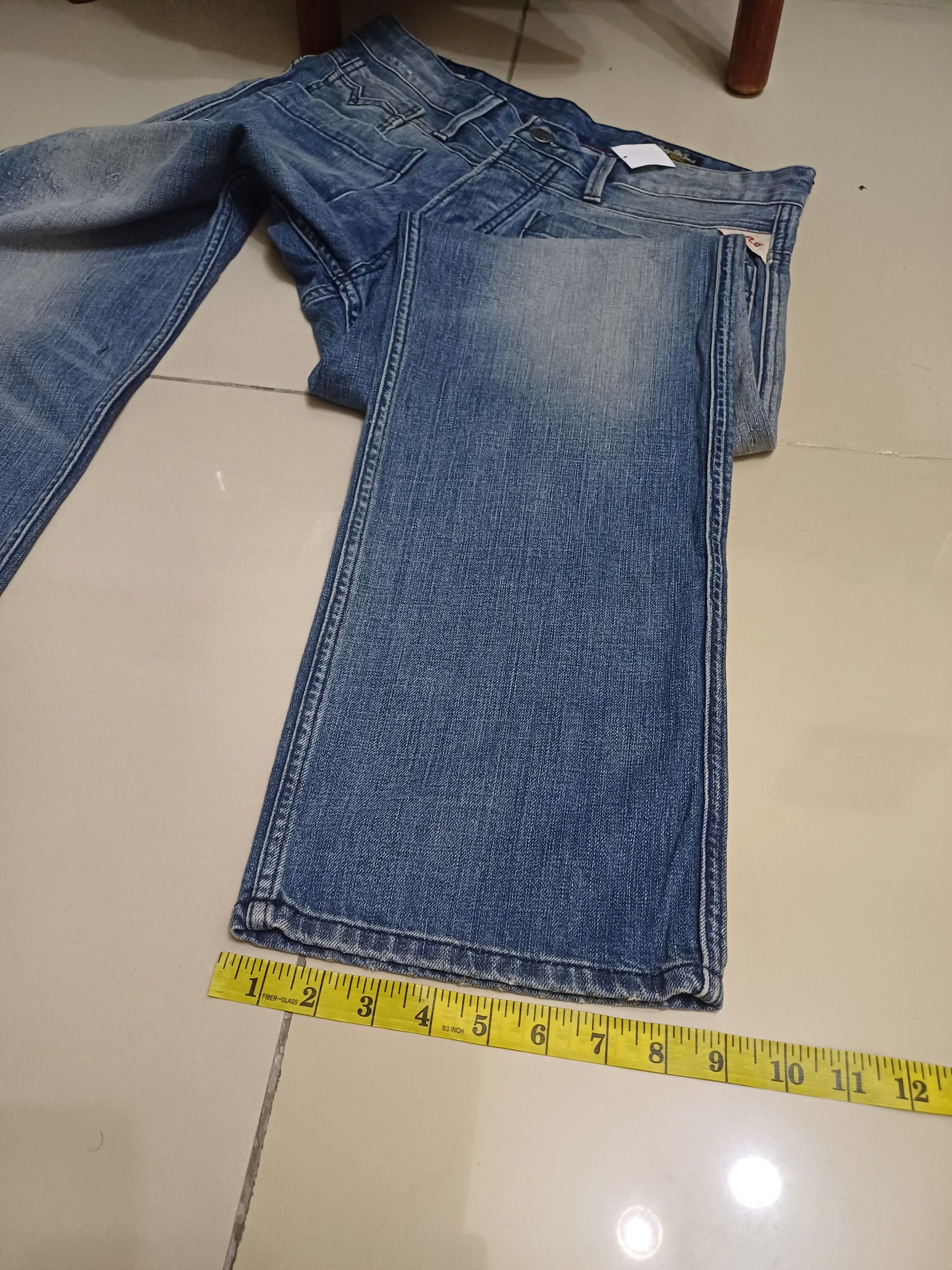 Replay Crazy Distressed Replay .. buttonfly jeans Size US 33 - 14 Thumbnail