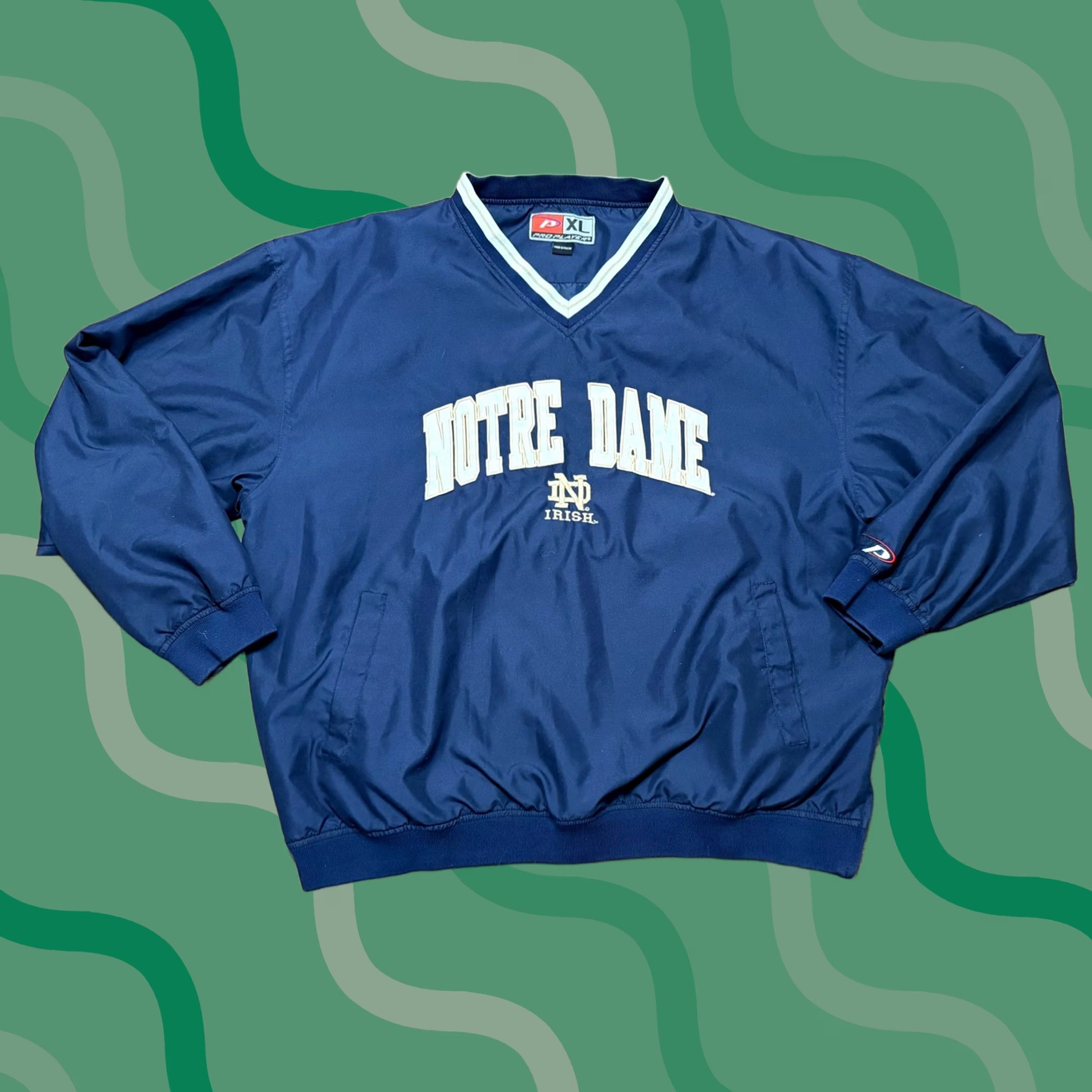 Pro Player VTG Pro Player Notre Dame Fighting Irish Windbreaker Pullover Navy Men XL Jacket Size US XL / EU 56 / 4 - 1 Thumbnail