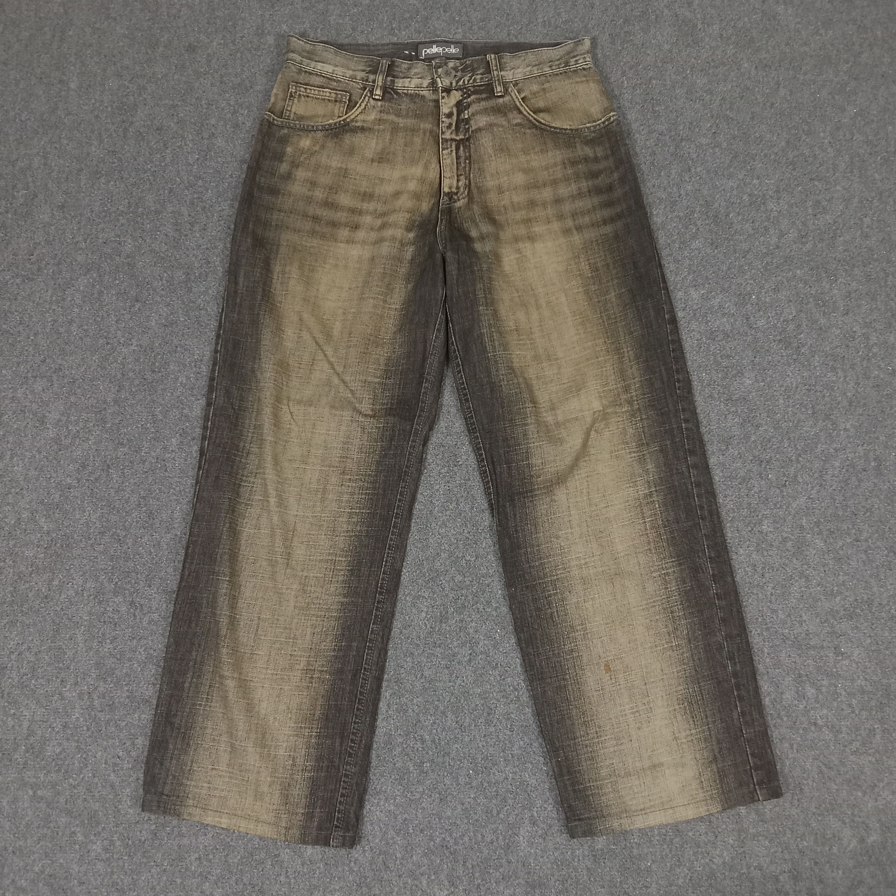 Marc Buchanan × Pelle Pelle × Vintage PELLE PELLE by Marc Buchanan Designer Baggy Denim Jeans Size US 33 - 5 Thumbnail