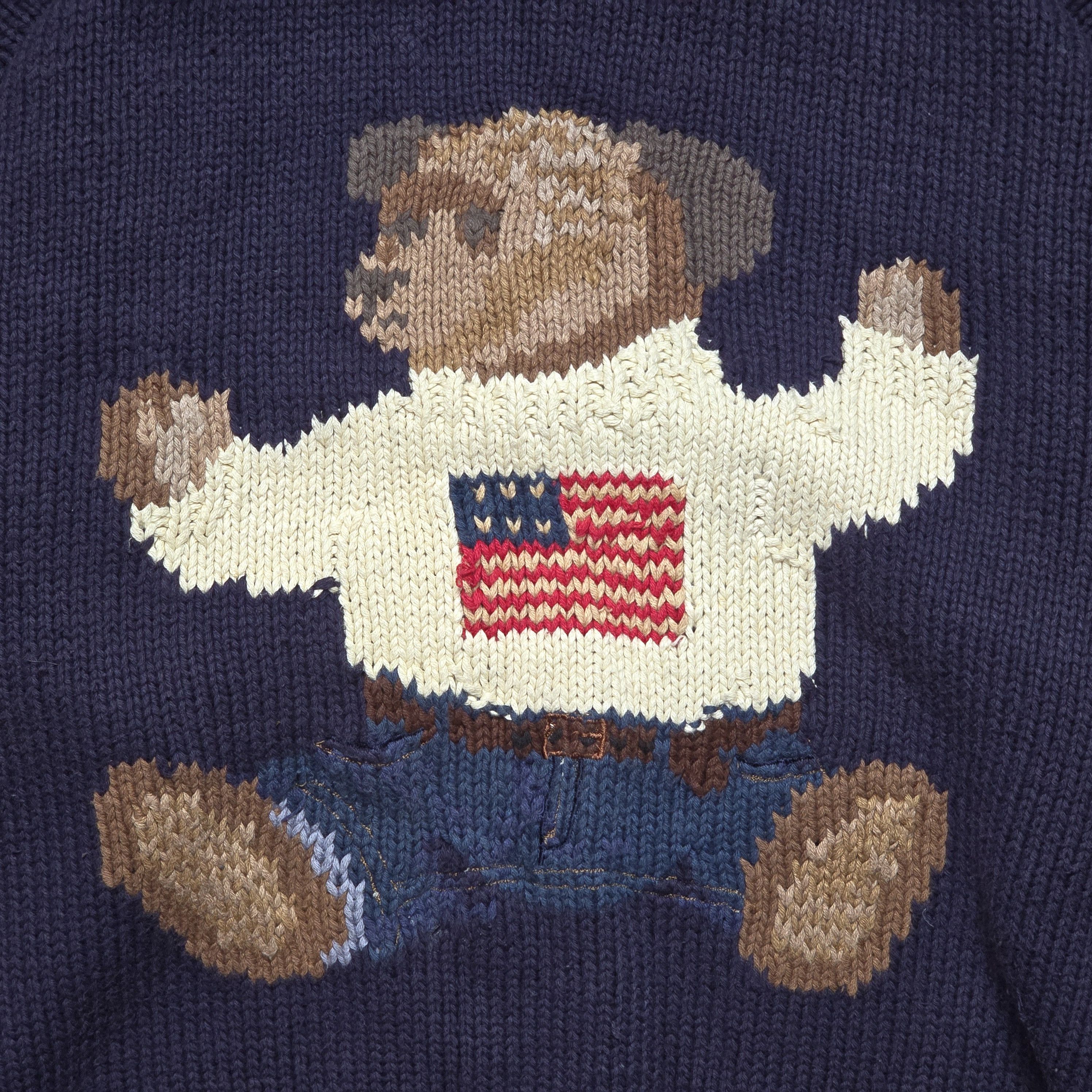 Polo Ralph Lauren Polo Ralph Lauren - 90s Sit Down Bear Sweater Size US M / EU 48-50 / 2 - 4 Thumbnail