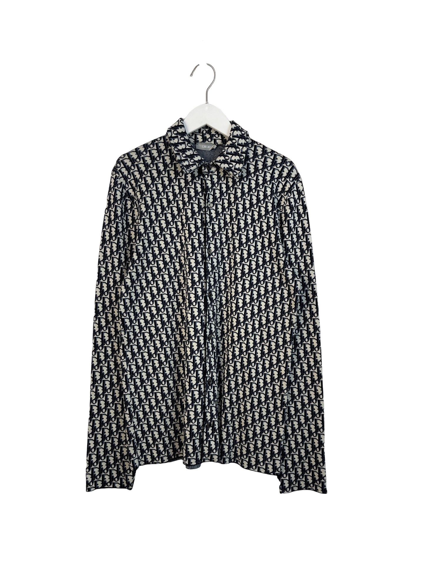 Dior Dior Oblique Motif Cotton Knit Shirt Size XS Size US XS / EU 42 / 0 - 1 Thumbnail