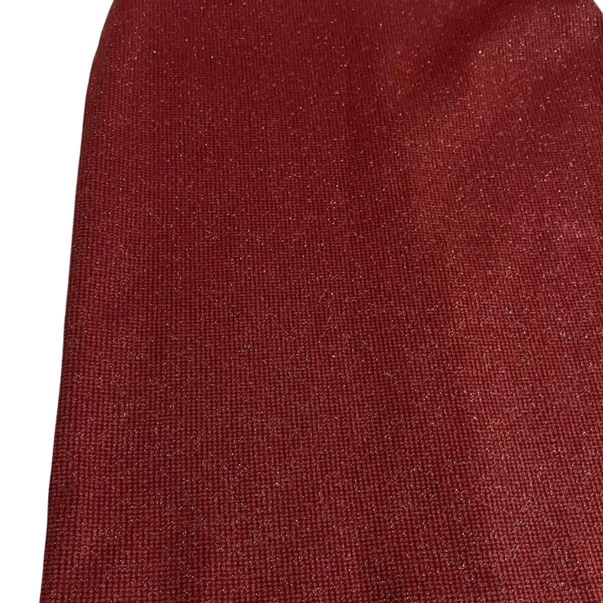 Vintage les chemins blancs Skirt Knee Length Maroon Burgundy Nylon Pencil Womens L Size Size 36" / US 14 / IT 50 - 2 Thumbnail