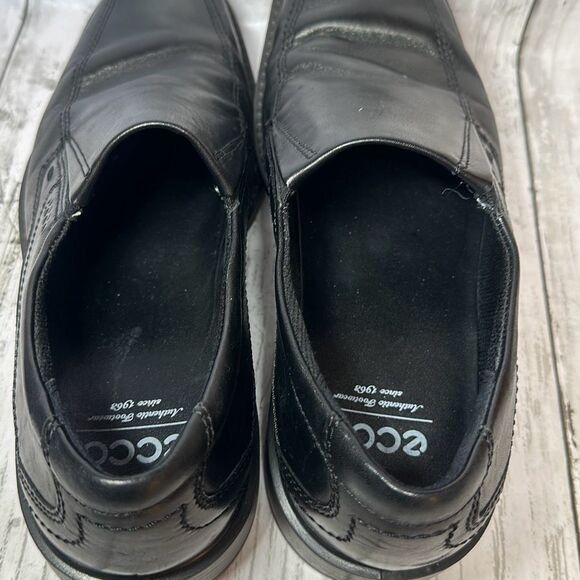 Ecco ECCO Men’s New Jersey Loafer Shoes Leather Black Slip On siz Size US 8 / EU 41 - 9 Thumbnail