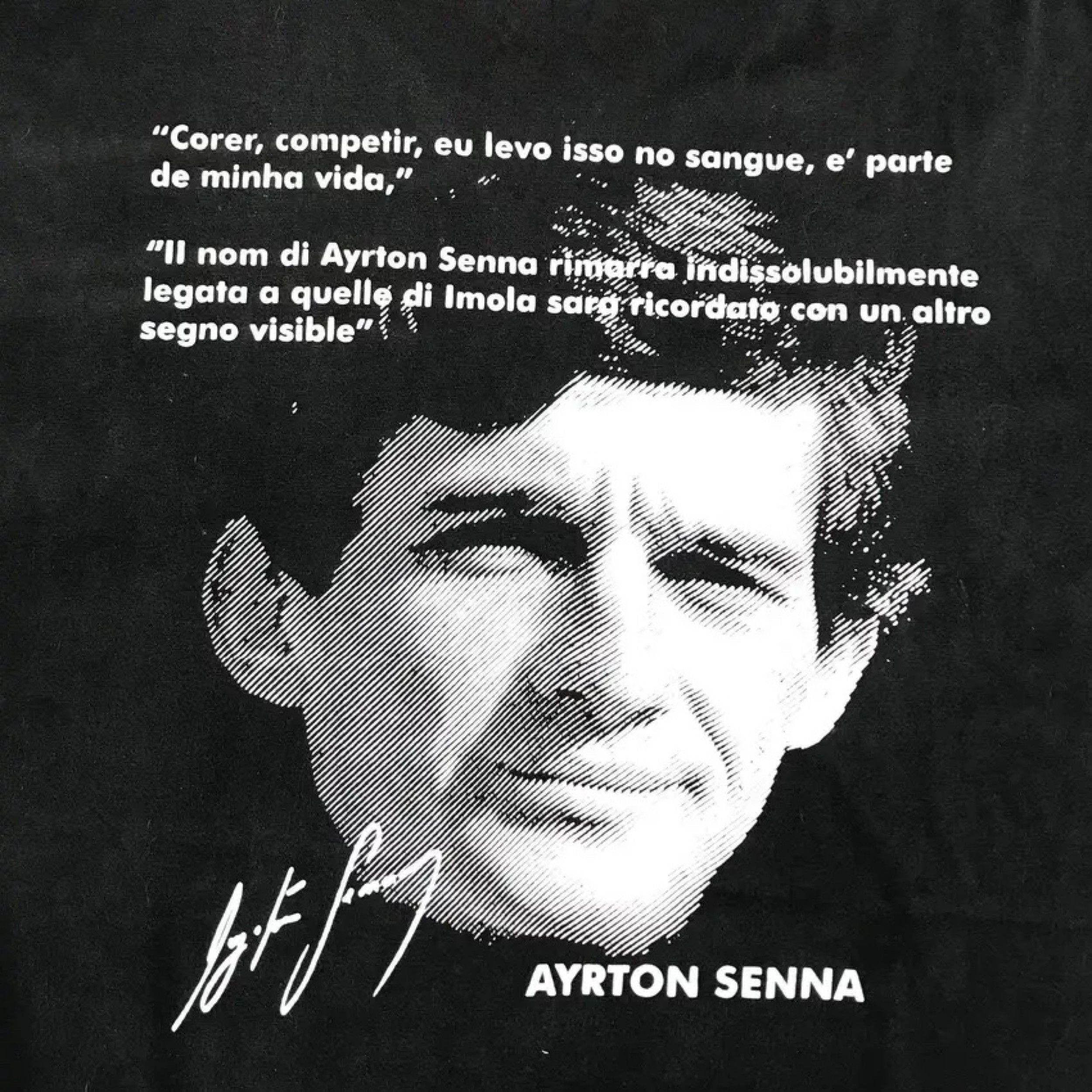 Vintage Vintage Ayrton Senna F1 Grand Prix The Legend T-Shirt Size US XL / EU 56 / 4 - 3 Thumbnail