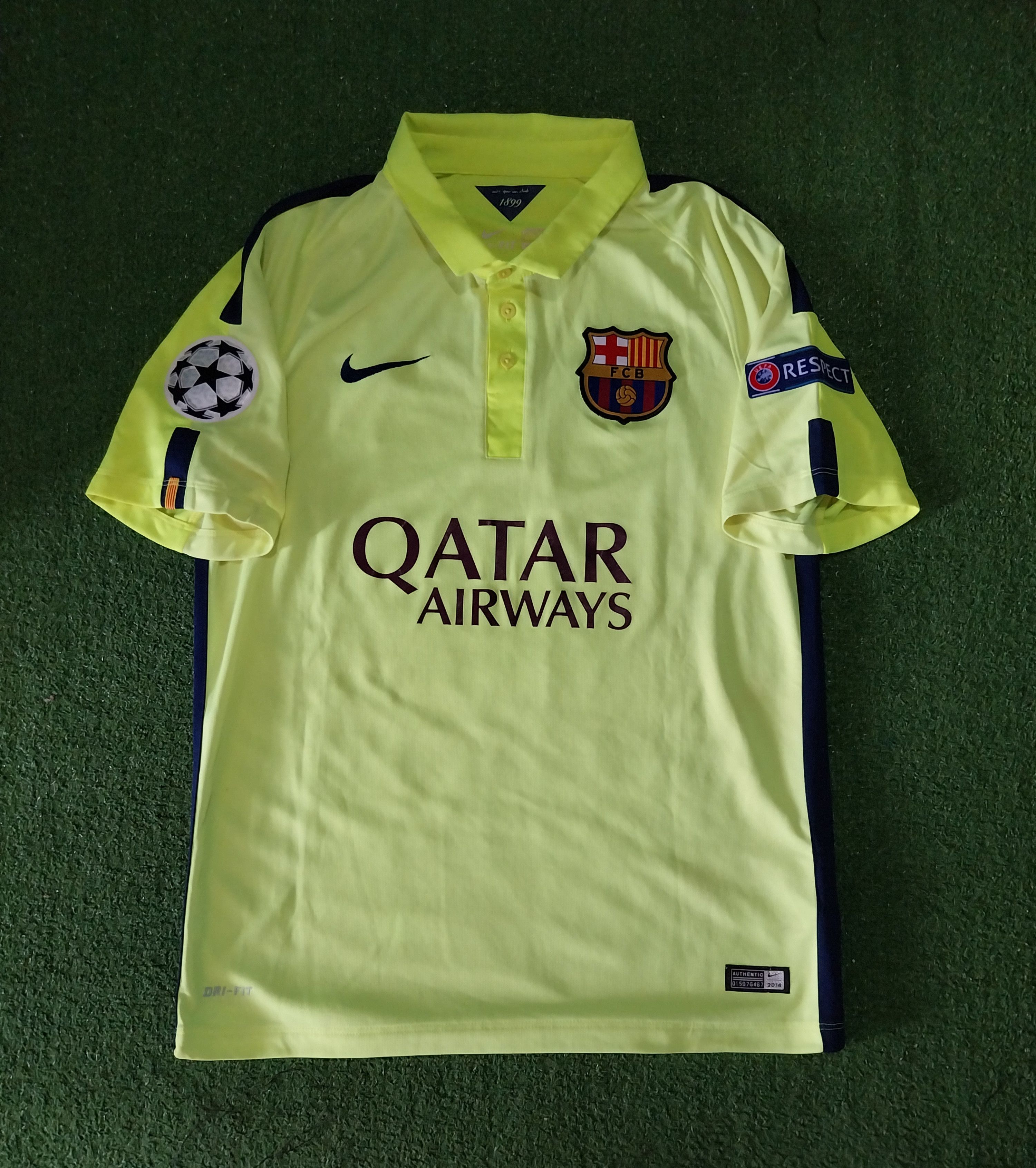 Nike Soccer Jersey Vintage Barcelona 3rd 2014 2015 lionel messi jersey football Grailed