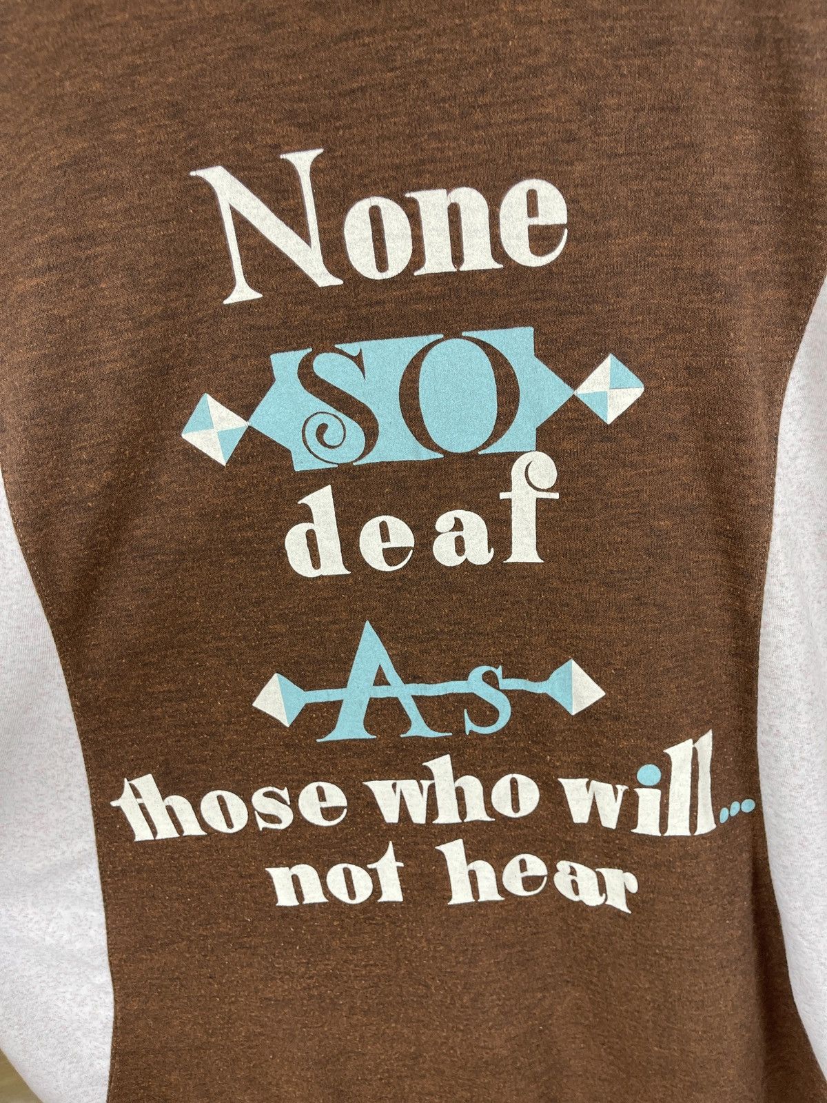 Vintage Vintage 90s “None so deaf as those who will not hear” tee Size US XL / EU 56 / 4 - 13 Thumbnail