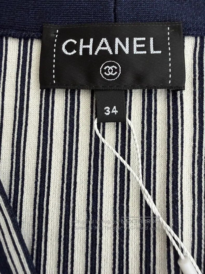 Chanel Chanel Striped V-neck vest Size XXS / US 00 / IT 34 - 4 Thumbnail