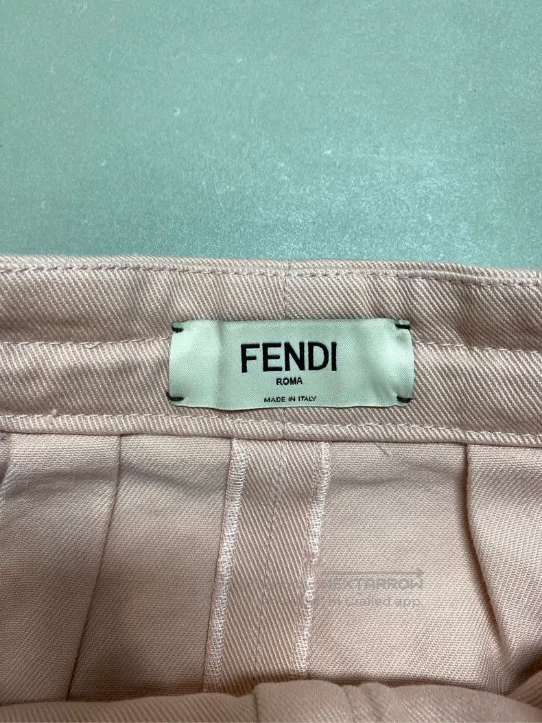 Fendi Fendi Pink Logo Denim Skirt Size 24" / US 00 / IT 34 - 3 Thumbnail