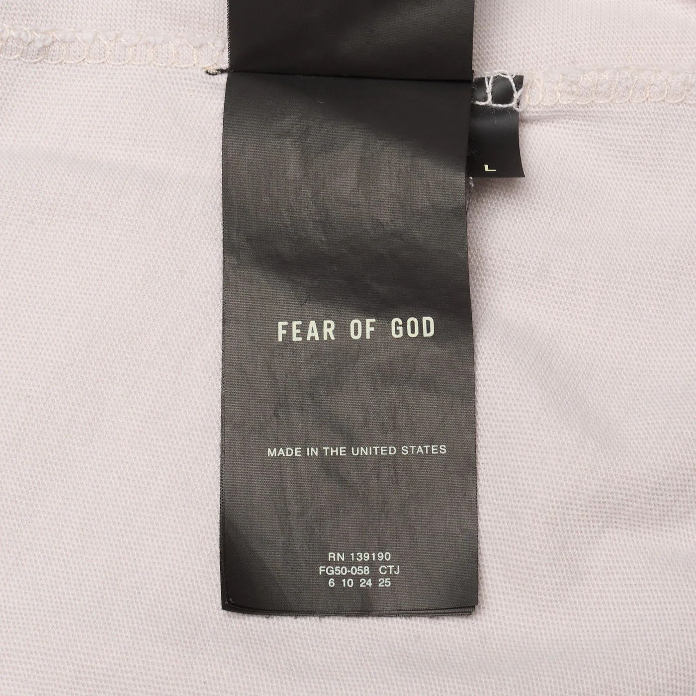 Fear of God FEAR OF GOD Seventh Collection Beige Cotton T-Shirt Size US L / EU 52-54 / 3 - 4 Thumbnail