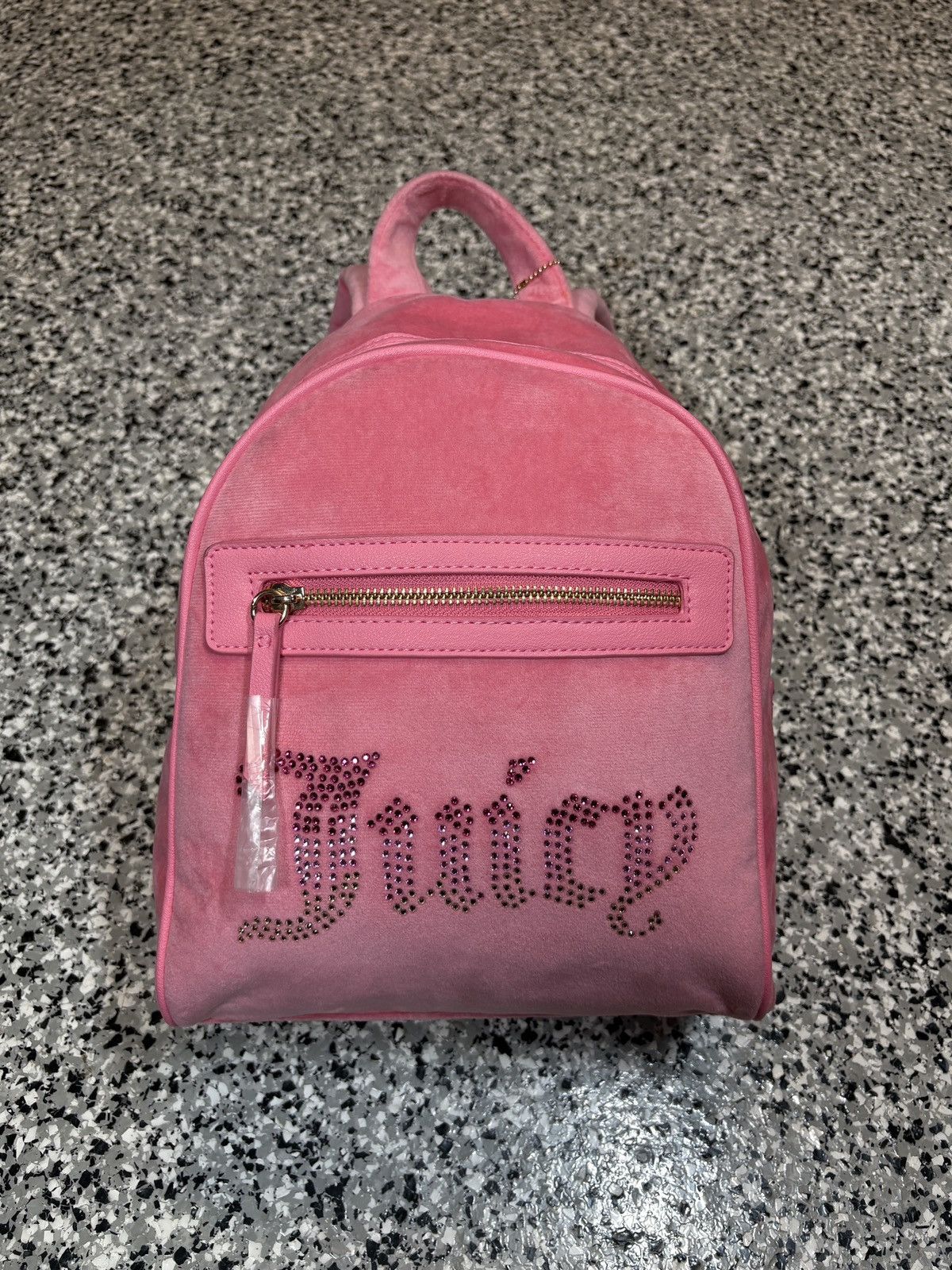 Juicy Couture Vintage Y2K Juicy Couture Velvet Hot Pink Bedazzled Backpack Size ONE SIZE - 1 Thumbnail