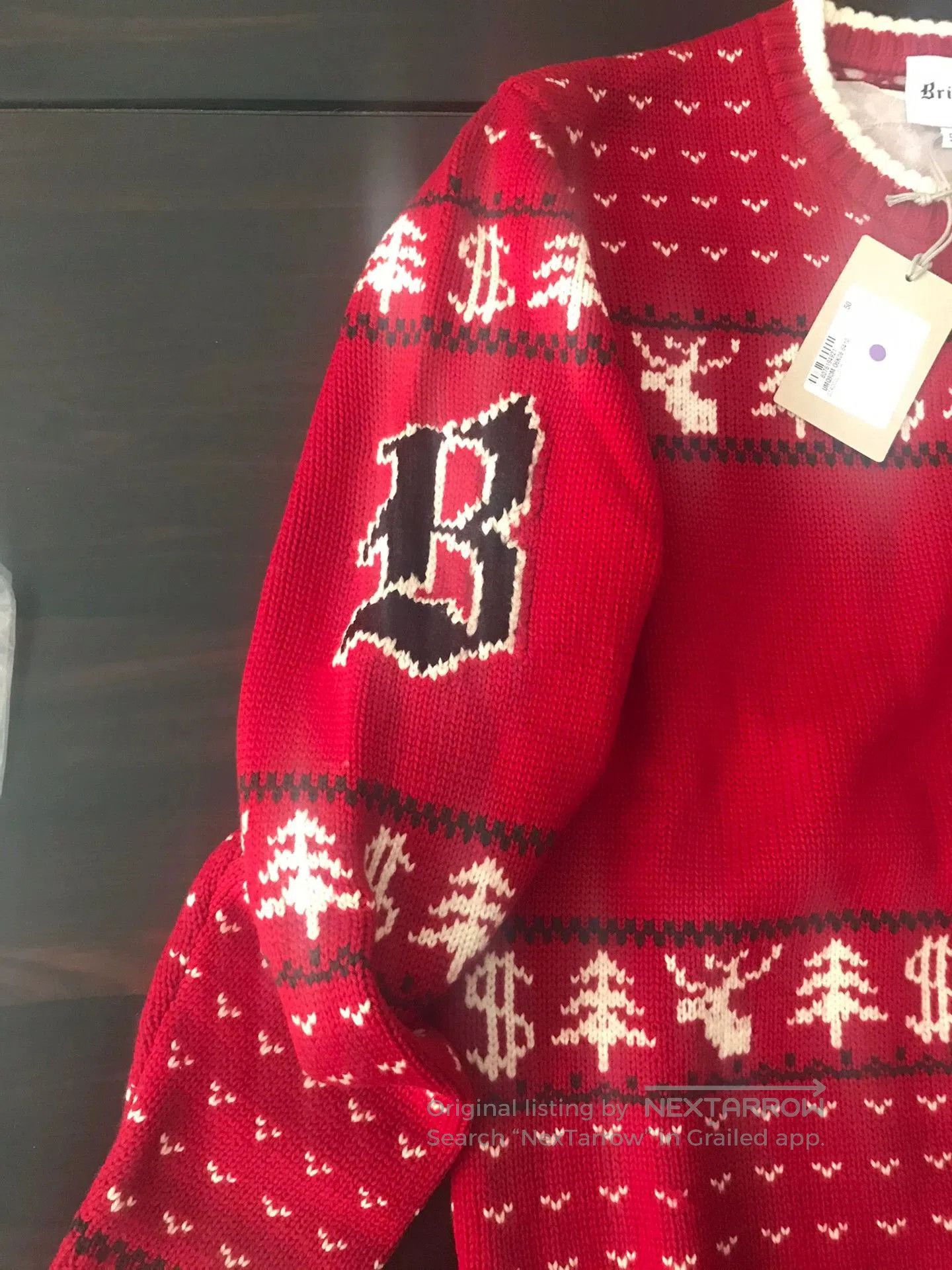 Brioni brioni thick wool men's sweater in red. Size US L / EU 52-54 / 3 - 3 Thumbnail