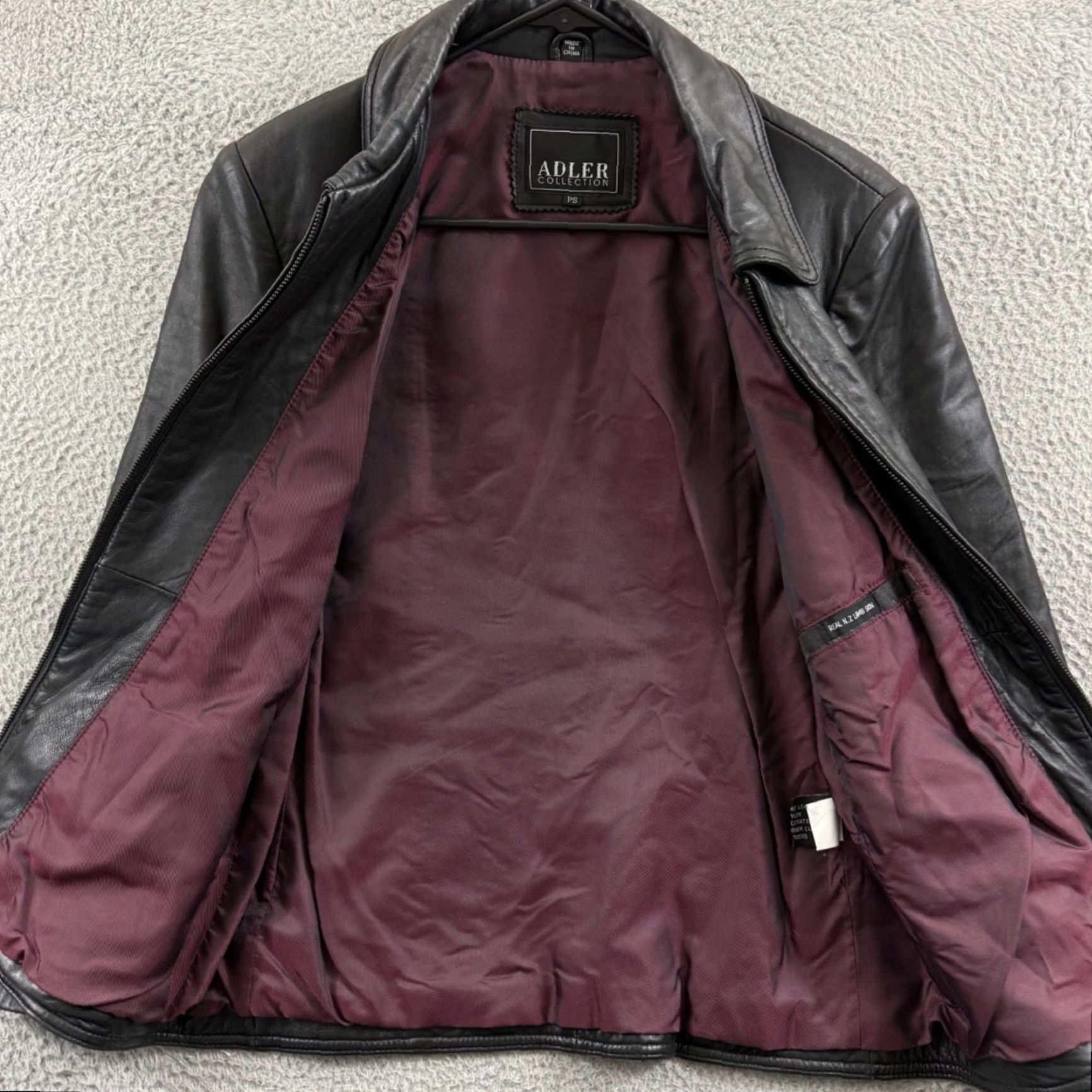 Skin VINTAGE Adler Collection Women's Small Petite Black Lamb Skin Leather Moto Biker Jacket Size S / US 4 / IT 40 - 6 Thumbnail