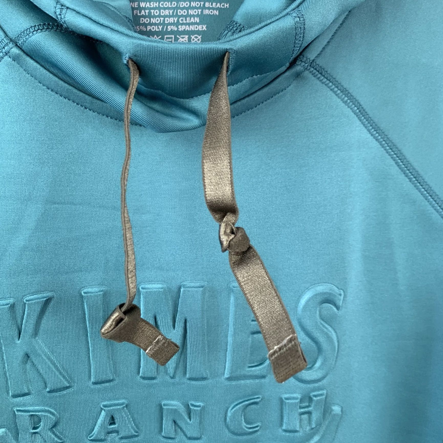 Vintage Kimes Ranch Women's Performance Hoodie Pullover Teal Embossed Logo Size M Size M / US 6-8 / IT 42-44 - 3 Thumbnail