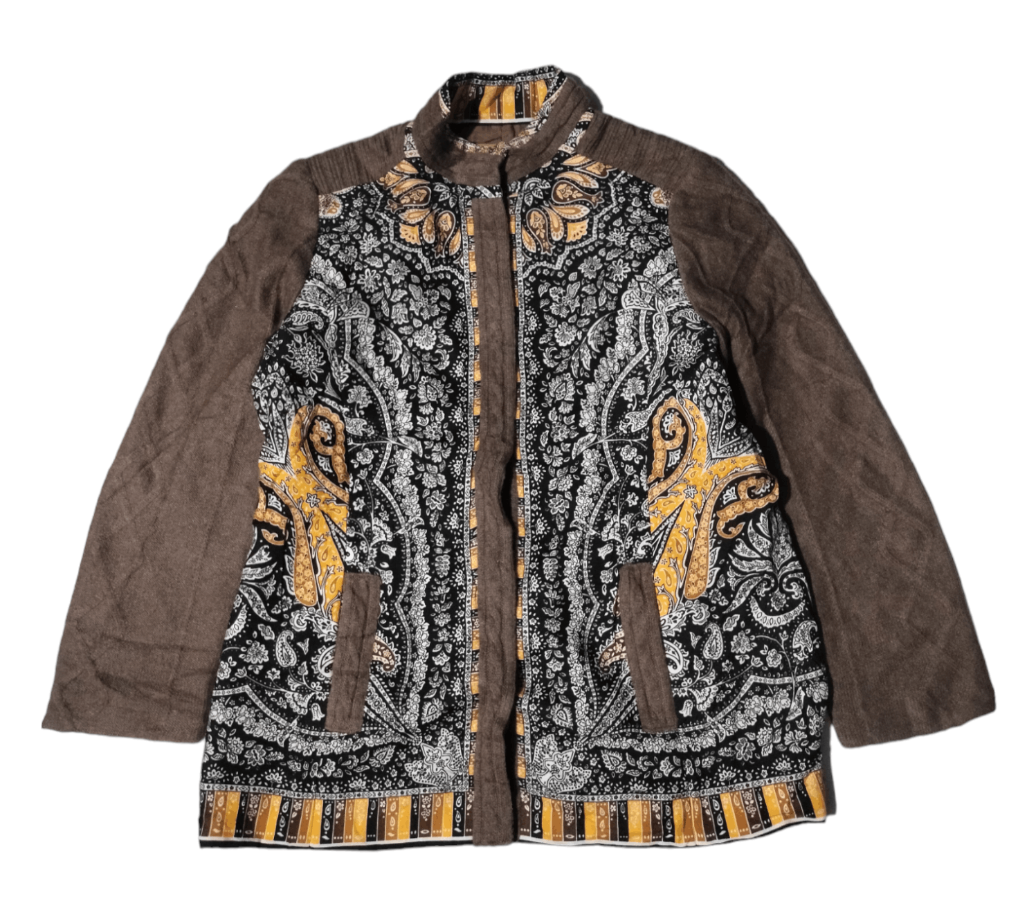 Japanese Brand × Vintage Mima moda Batik & knit jacket Size M / US 6-8 / IT 42-44 - 2 Thumbnail