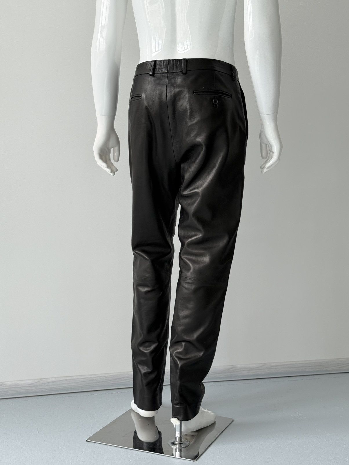 Gucci Gucci Tom Ford Era Dark Brown Black Lambskin Leather Pants Size US 35 - 5 Thumbnail