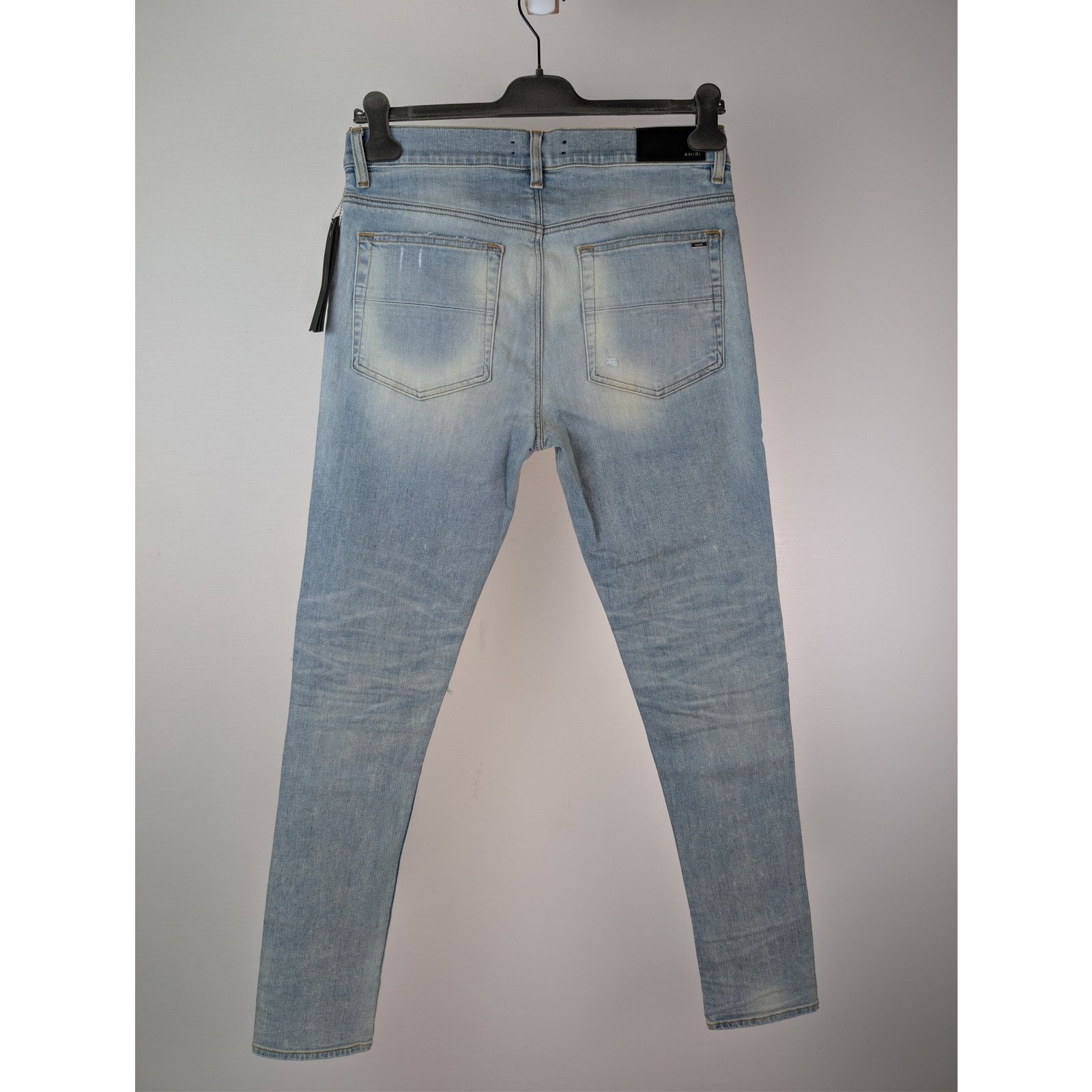 Amiri o1rshd1 Ultrasuede MX1 Denim Jeans in Surf Indigo Blue Size US 33 - 10 Thumbnail