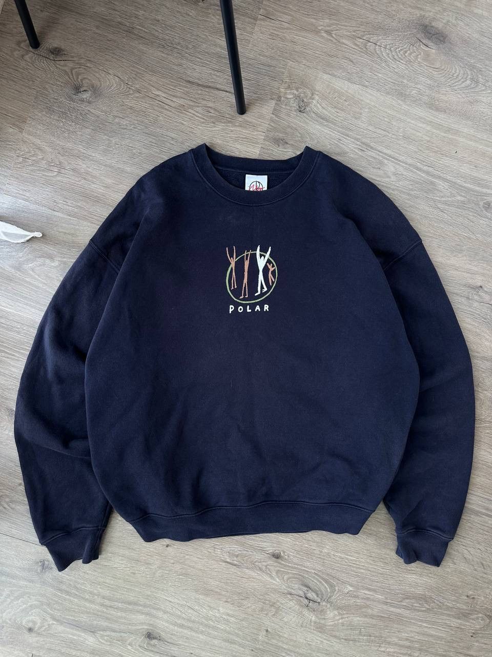 Poler × Vintage Vintage Polar Centre Logo Faded Blue Skated Sweatshirt Size US L / EU 52-54 / 3 - 2 Thumbnail